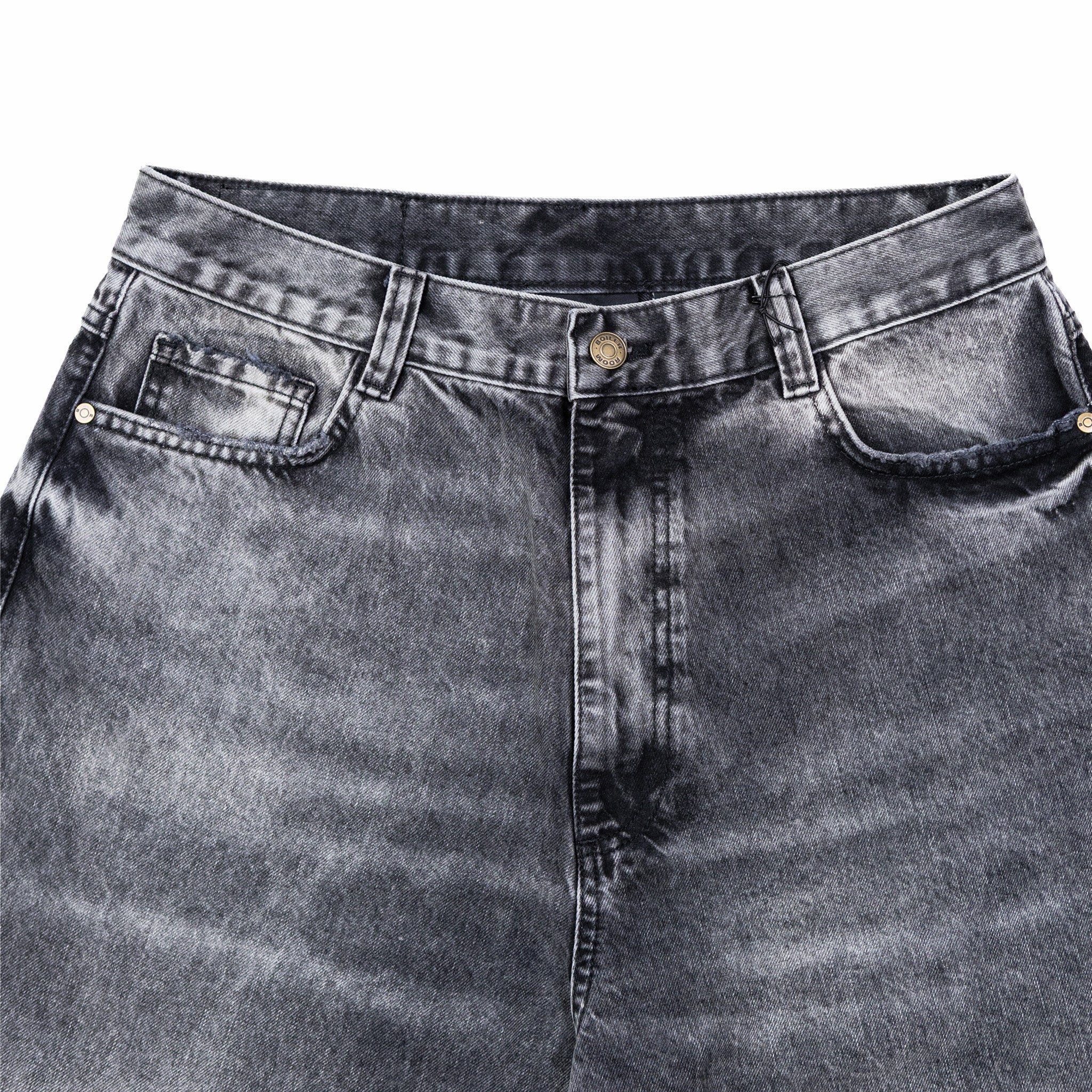 Boiler Room Denim Shorts (Black)