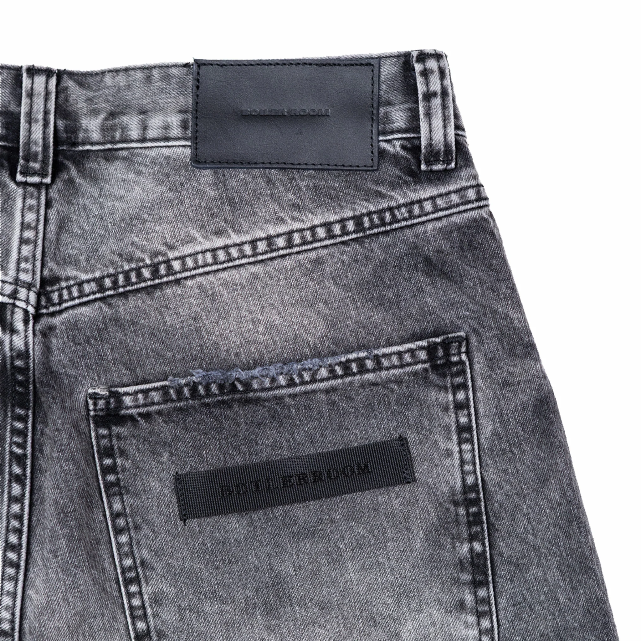 Boiler Room Denim Shorts (Black)