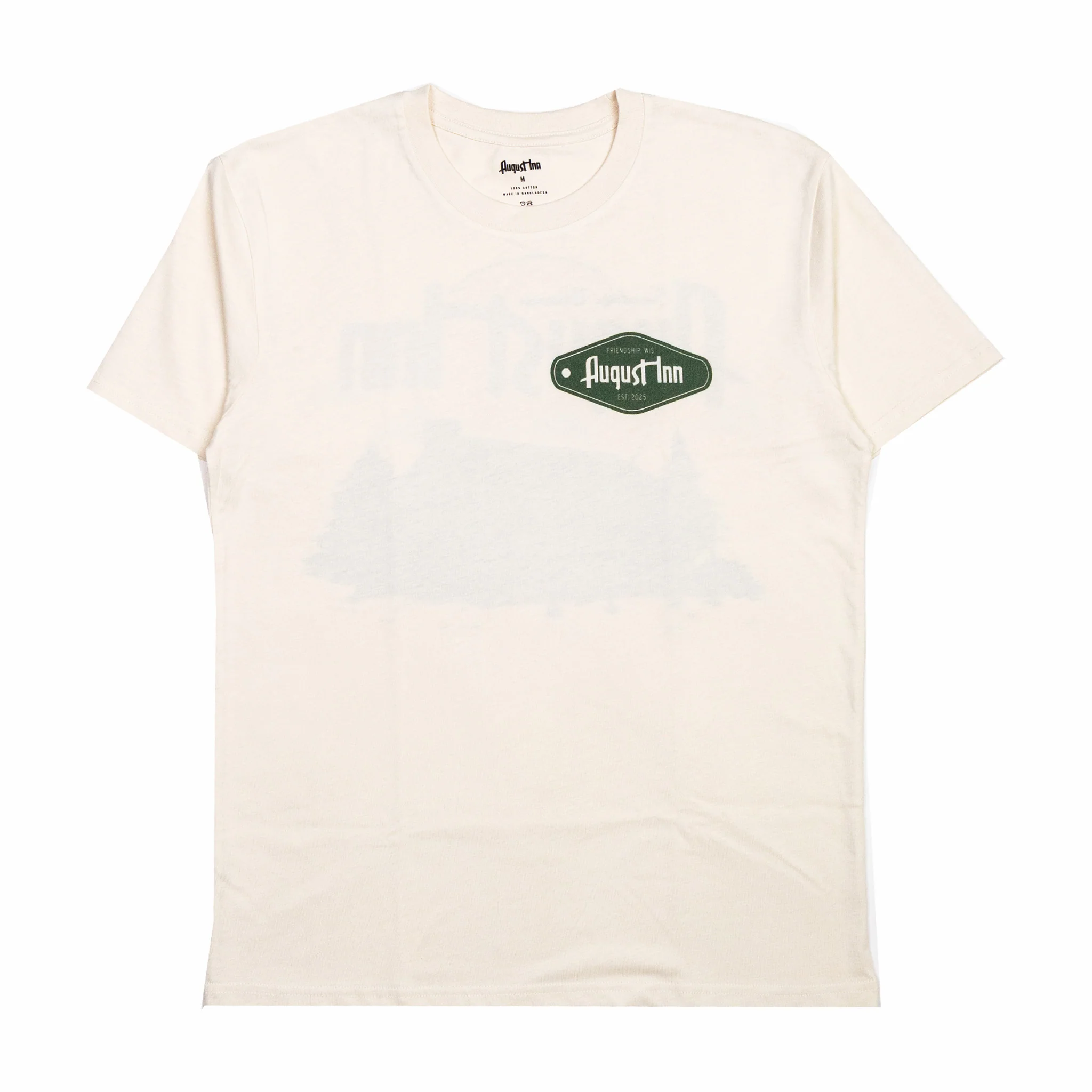 August Inn "Friendship" 5.3oz Midweight T-Shirt (Ecru)