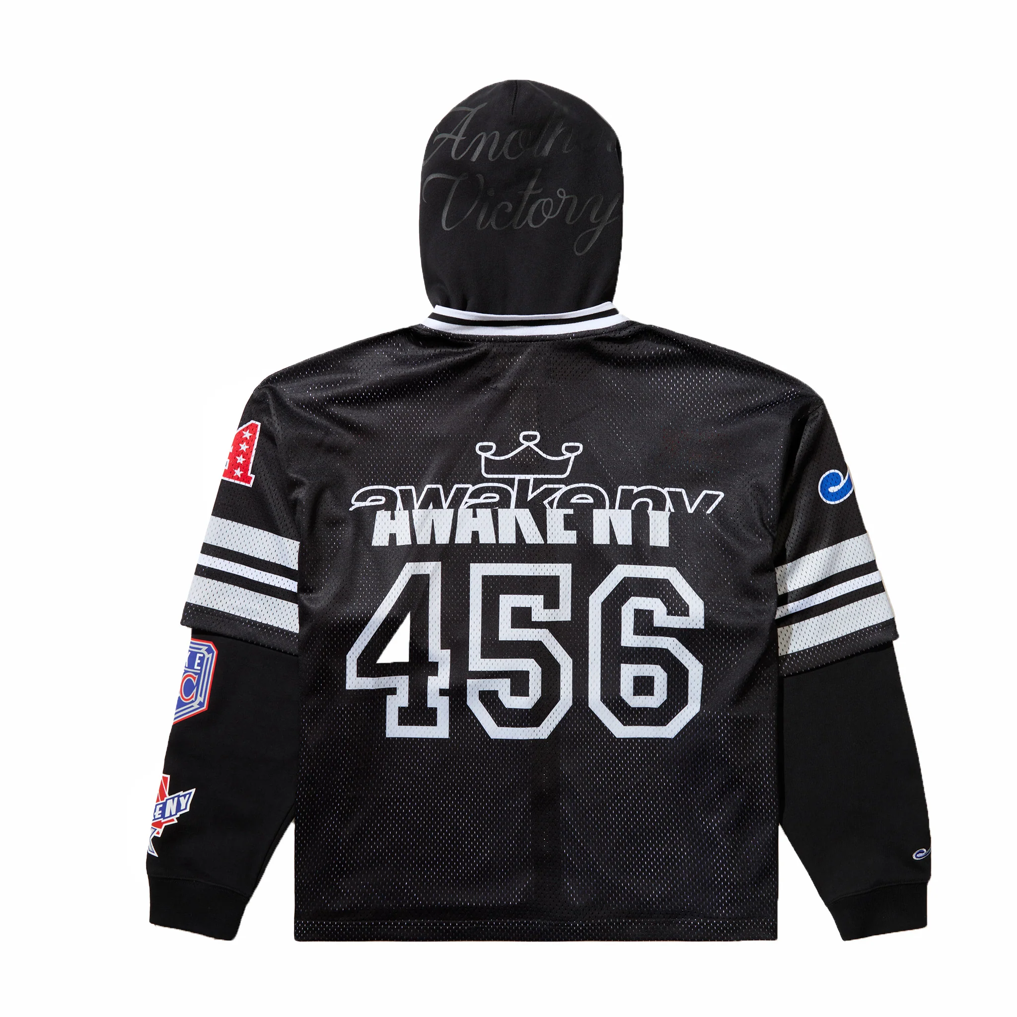 Awake NY Headcrack Champs Jersey Zip Hoodie (Black)