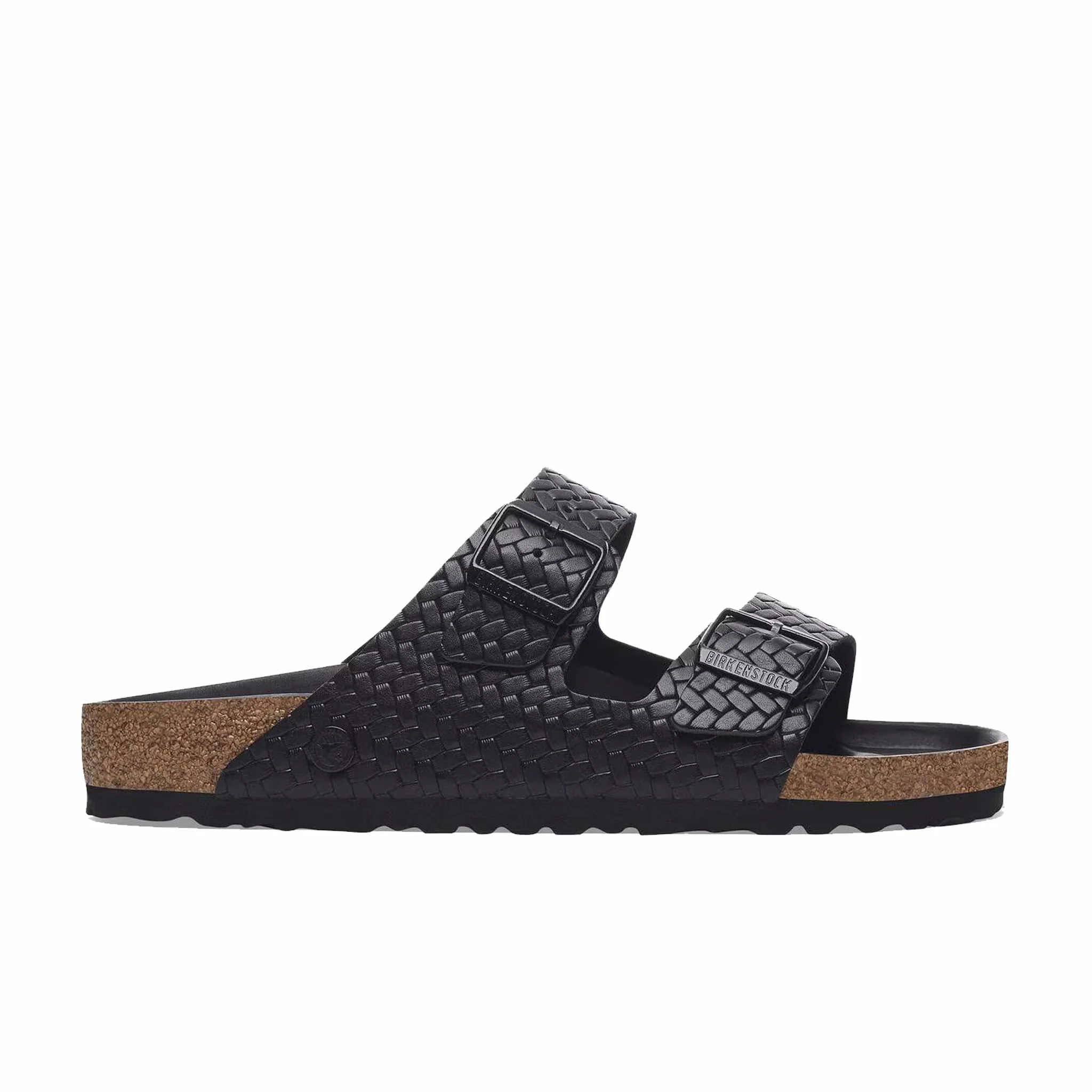 Birkenstock Men's Arizona Leather Woven - Regular (Embossed Black)