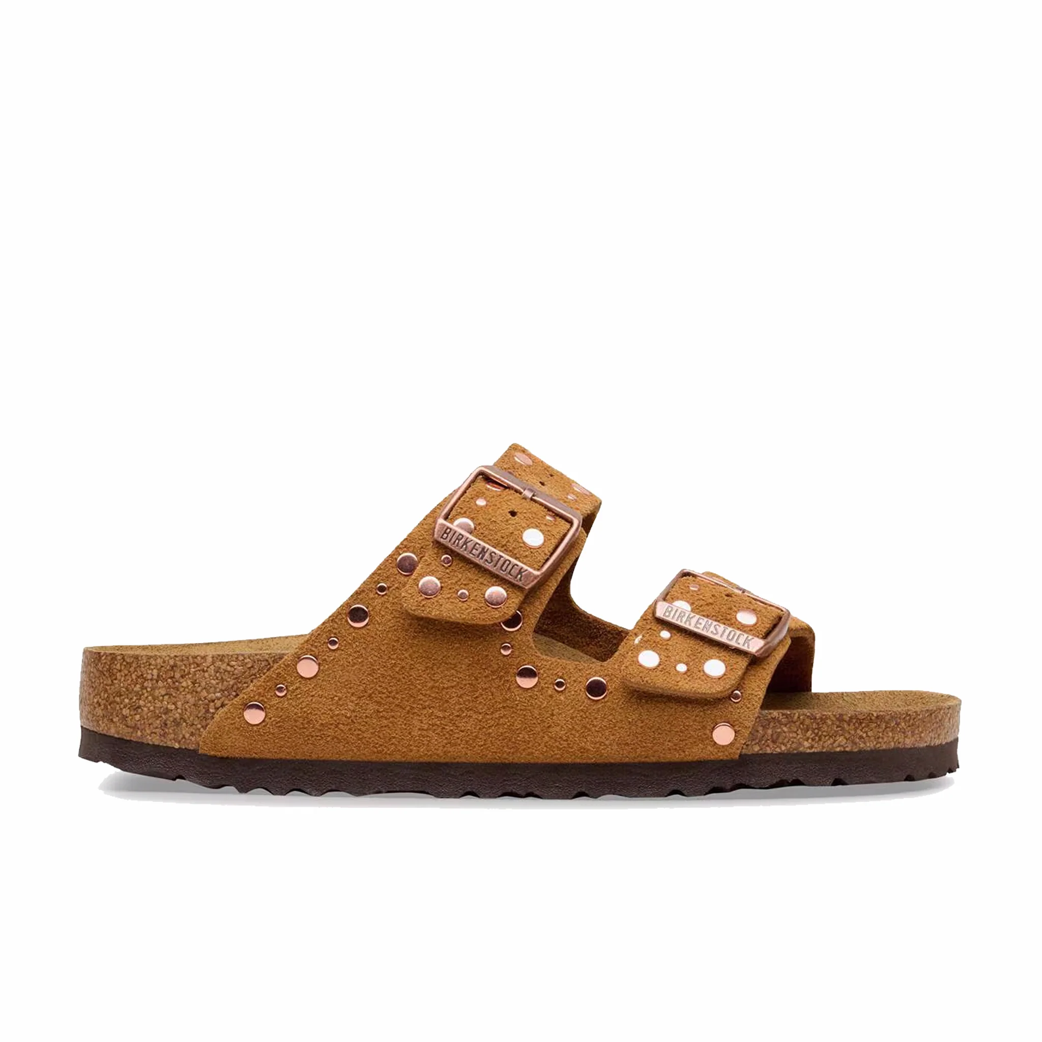 Birkenstock Women's Arizona Rivets Suede Leather - Narrow (Mink)