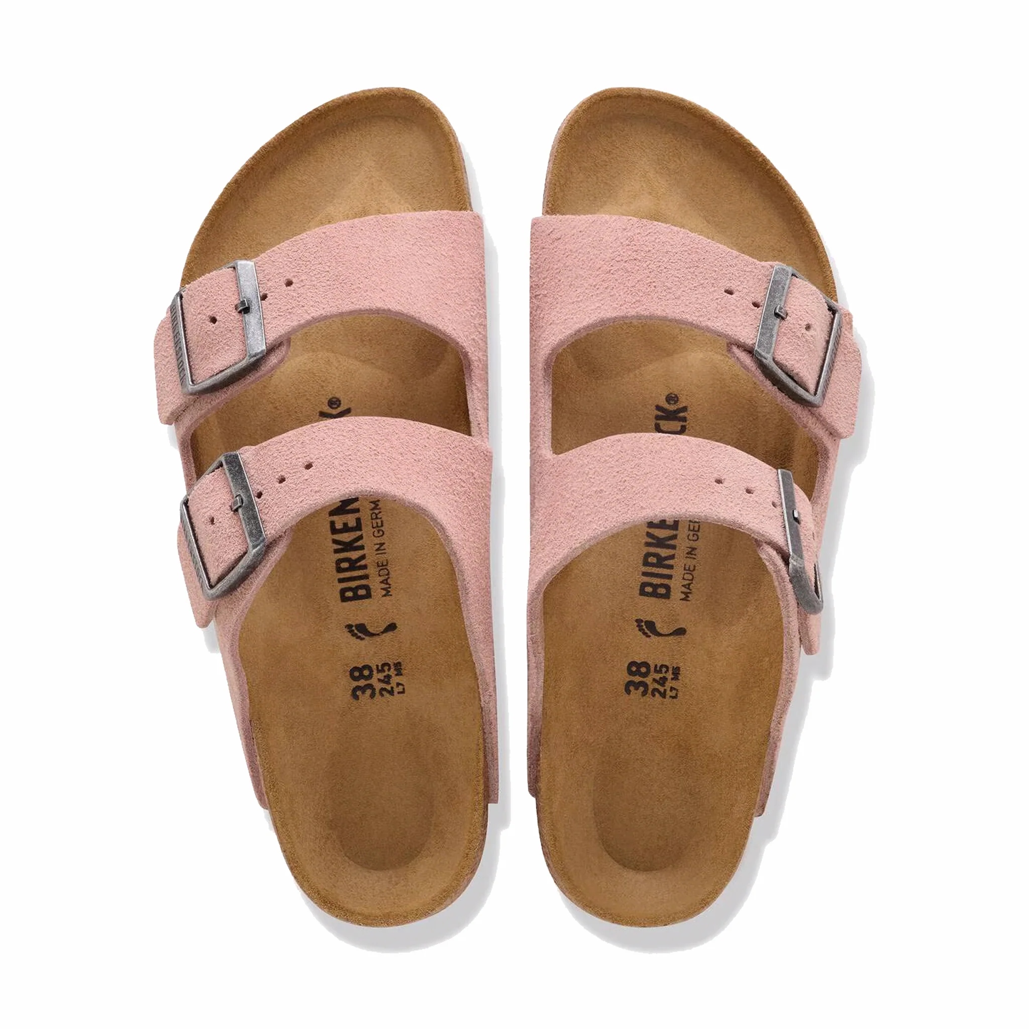Birkenstock Women's Arizona Suede Leather - Regular (Pink Clay)