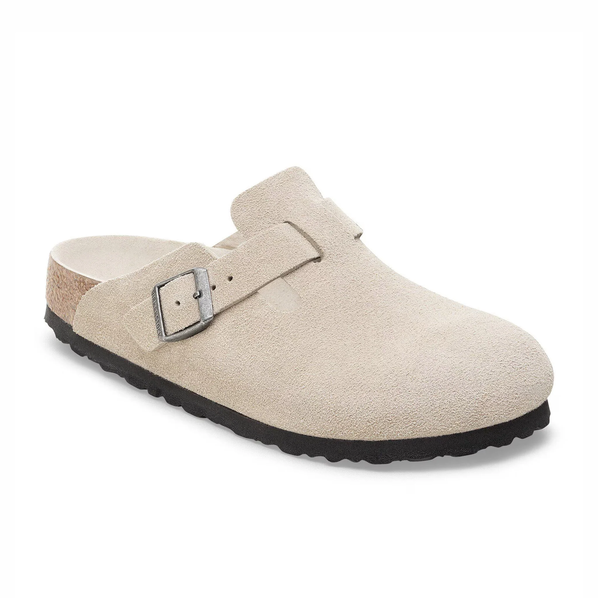 Birkenstock Women's Boston Suede Leather - Narrow (Oyster Tonal)