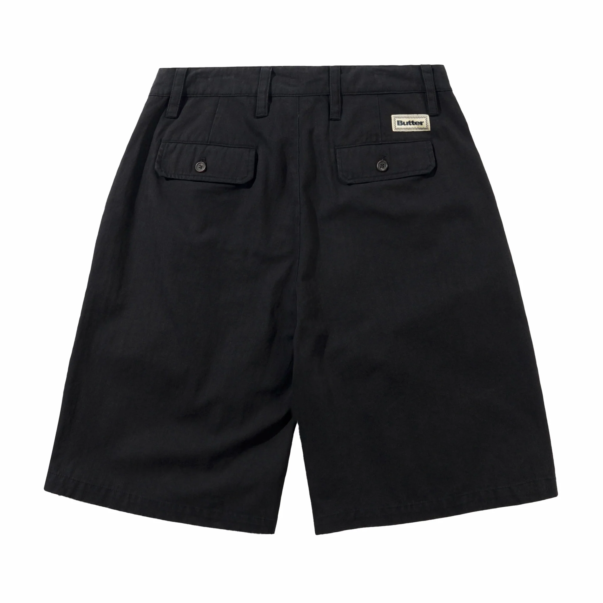 Butter Goods Pleated Shorts (Washed Black)