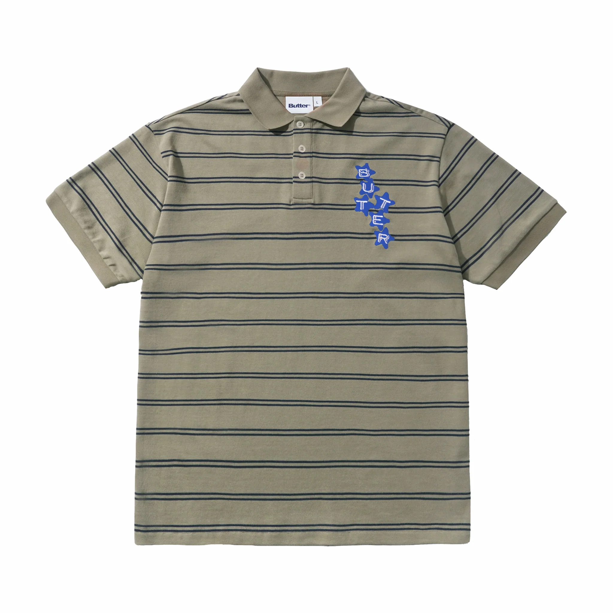 Butter Goods Stars Polo Polo S/S Shirt (Khaki)