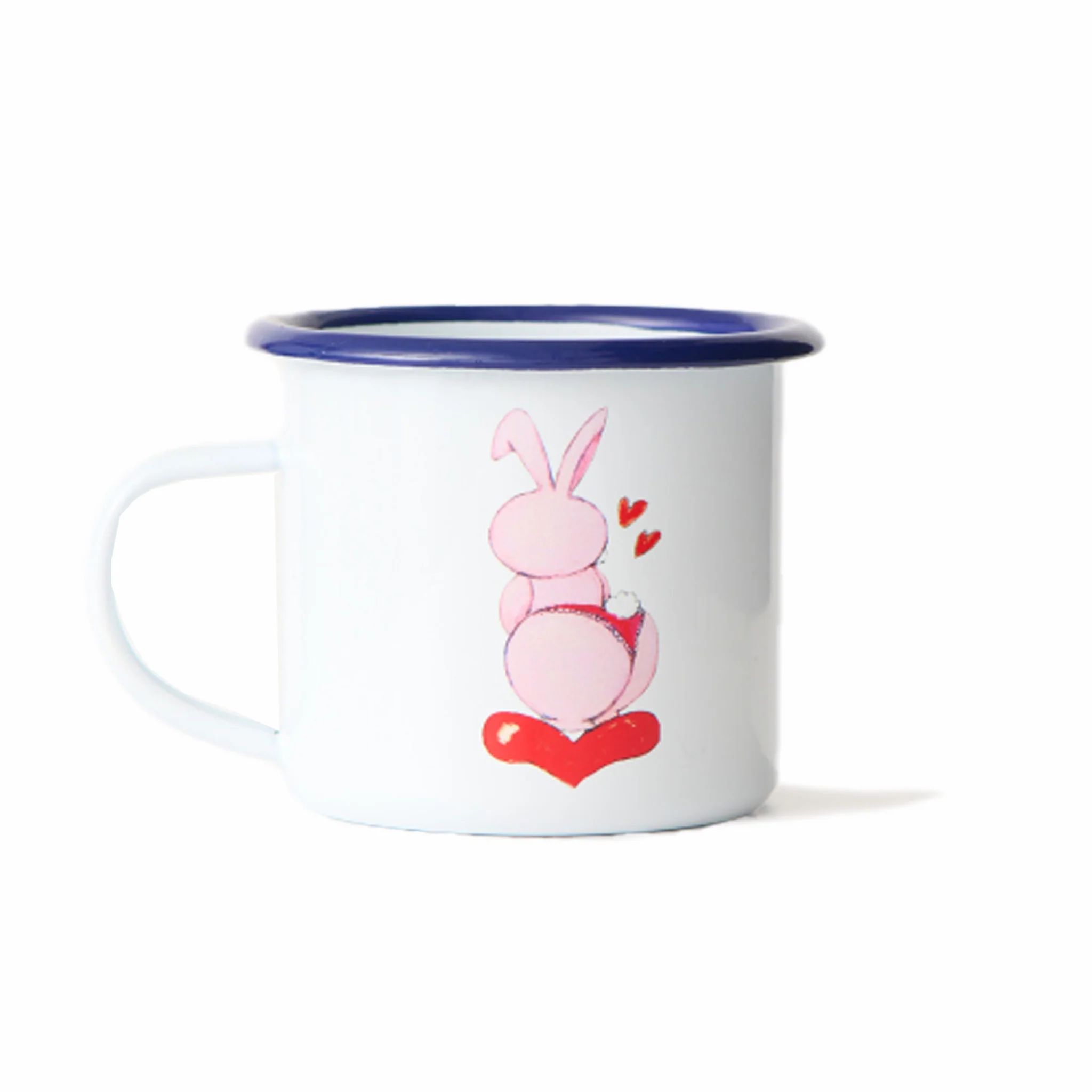Carne Bollente One Thirsty Rabbit Enamel Mug (White)