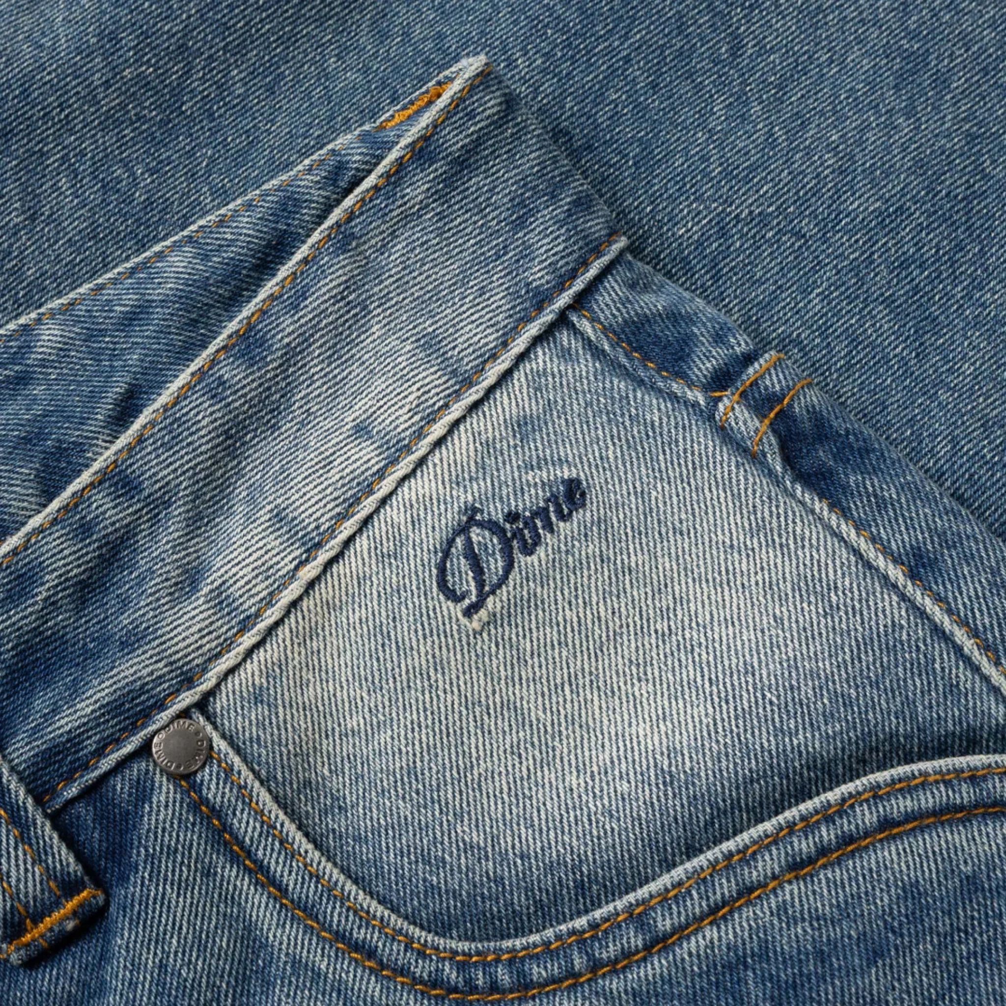 Dime Relaxed Denim Pants (Sandblasted Indigo)