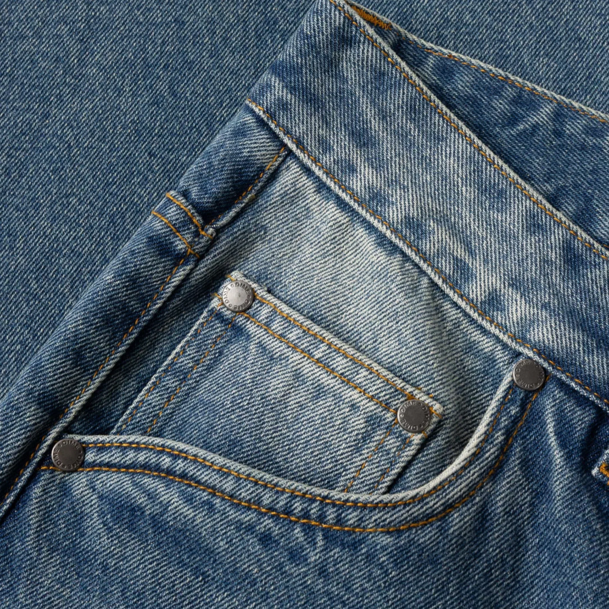 Dime Relaxed Denim Pants (Sandblasted Indigo)