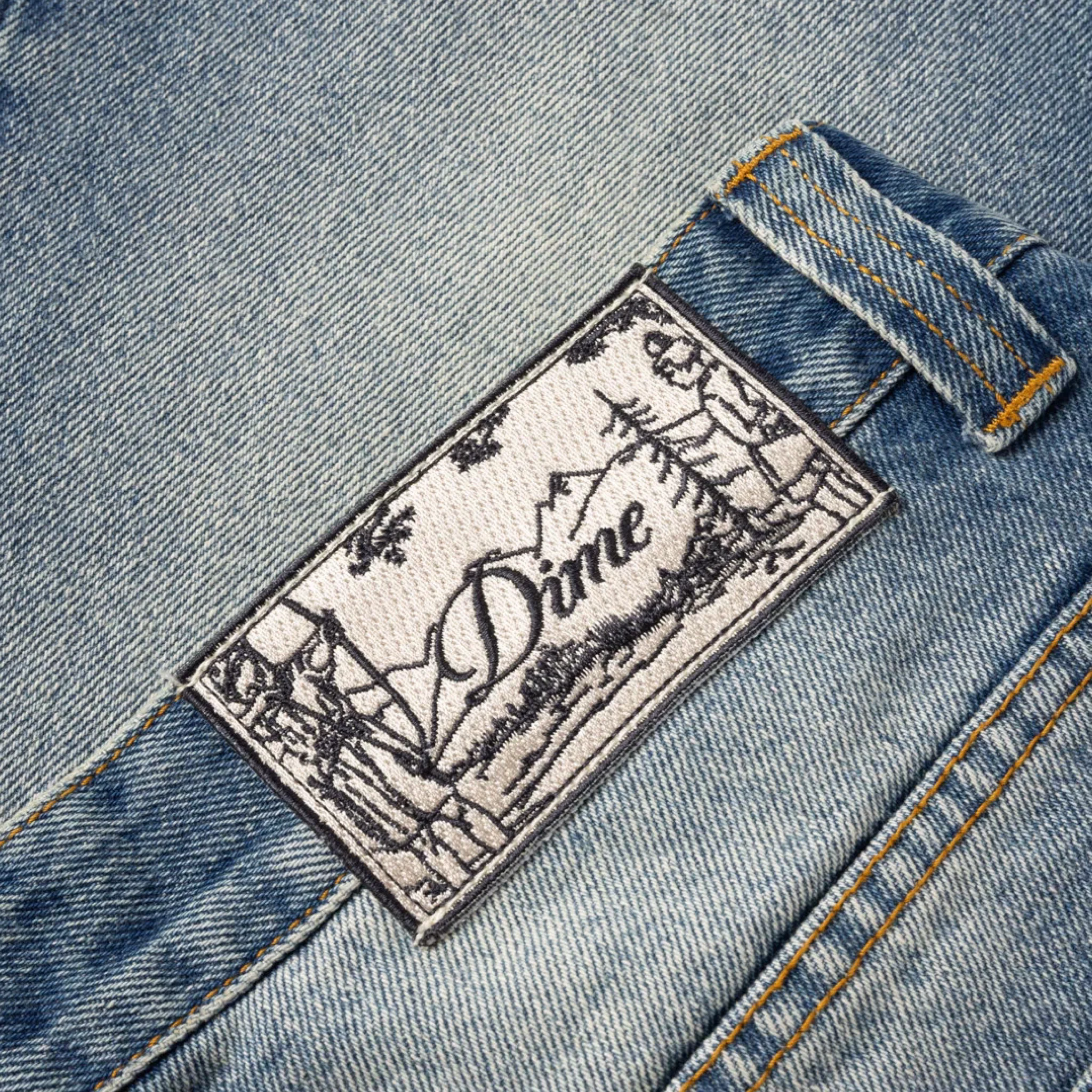 Dime Relaxed Denim Pants (Sandblasted Indigo)