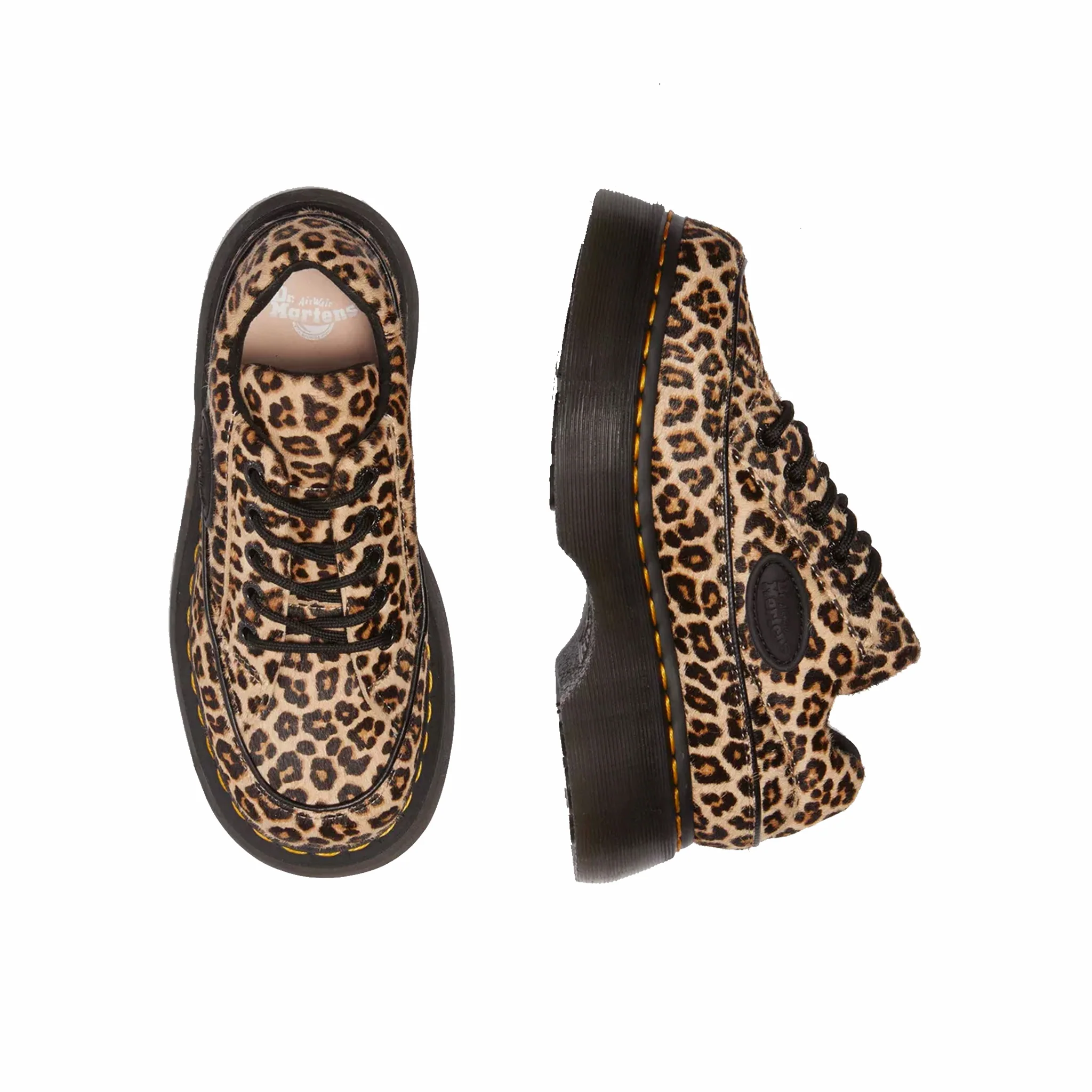 Dr. Martens Women's Buzz 5-Eye Shoes - Leopard (Light Tan)