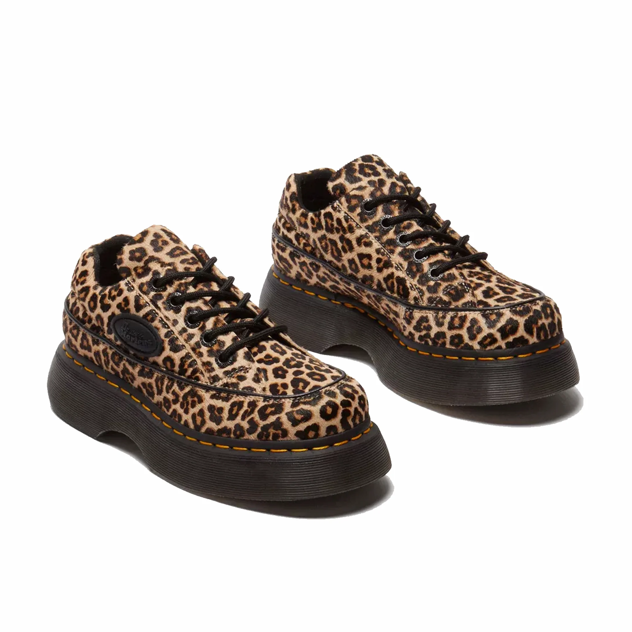 Dr. Martens Women's Buzz 5-Eye Shoes - Leopard (Light Tan)