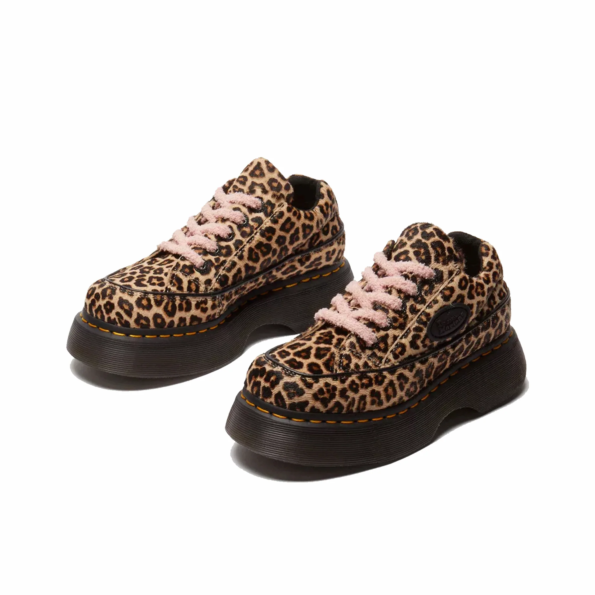 Dr. Martens Women's Buzz 5-Eye Shoes - Leopard (Light Tan)