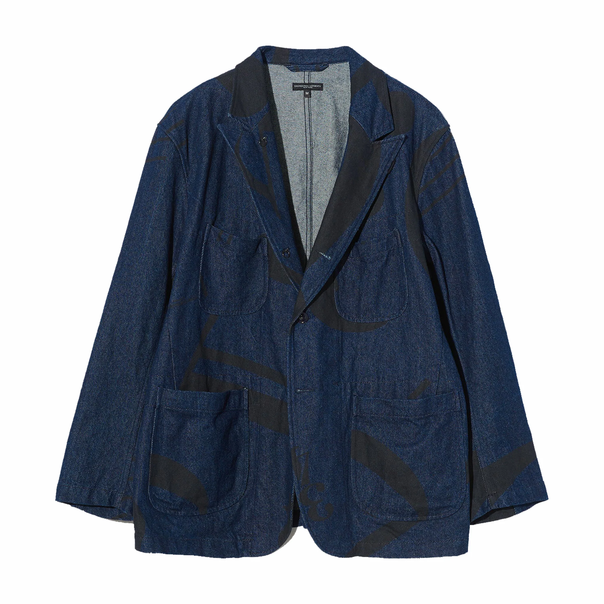 Engineered Garments Bedford Jacket "Music Note Print" - 12oz Denim (Indigo)