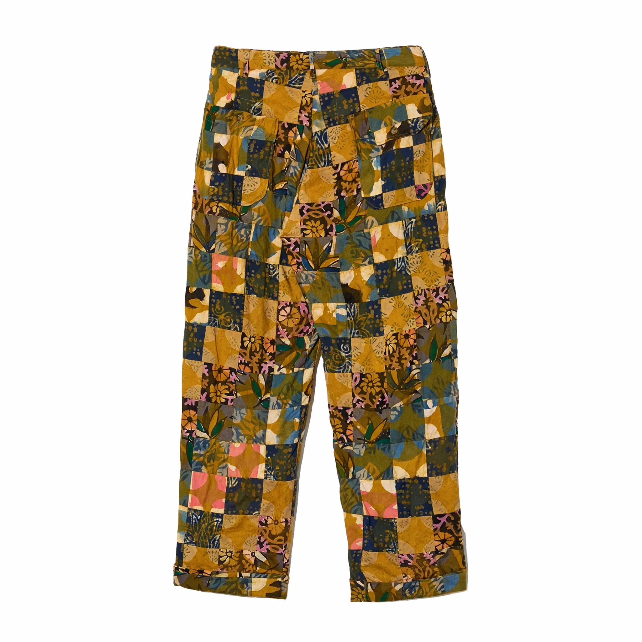 1689-engineered-garments-carlye-pant-olive-cotton-multi-pattern-patchwork-multi-2.webp Engineered Garments Carlye Pant - Olive Cotton Multi Pattern Patchwork (Multi)