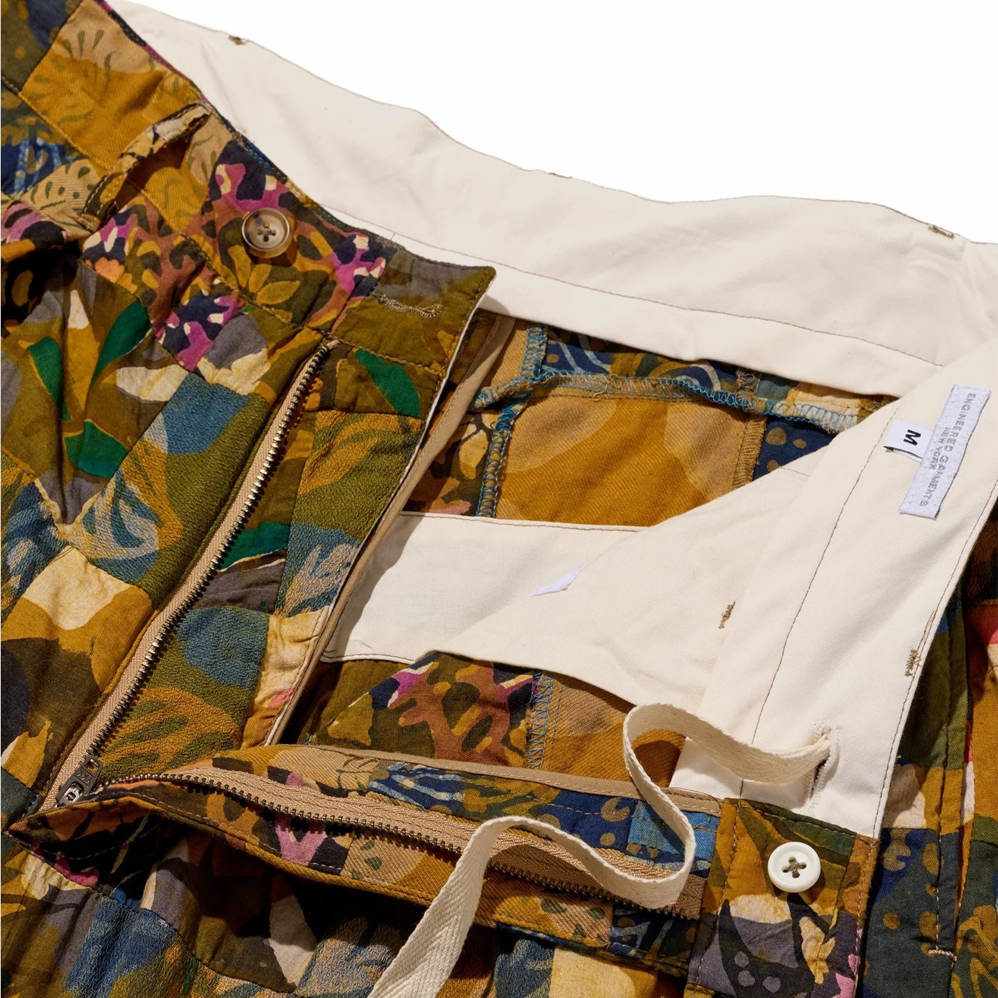 1689-engineered-garments-carlye-pant-olive-cotton-multi-pattern-patchwork-multi-4.webp Engineered Garments Carlye Pant - Olive Cotton Multi Pattern Patchwork (Multi)