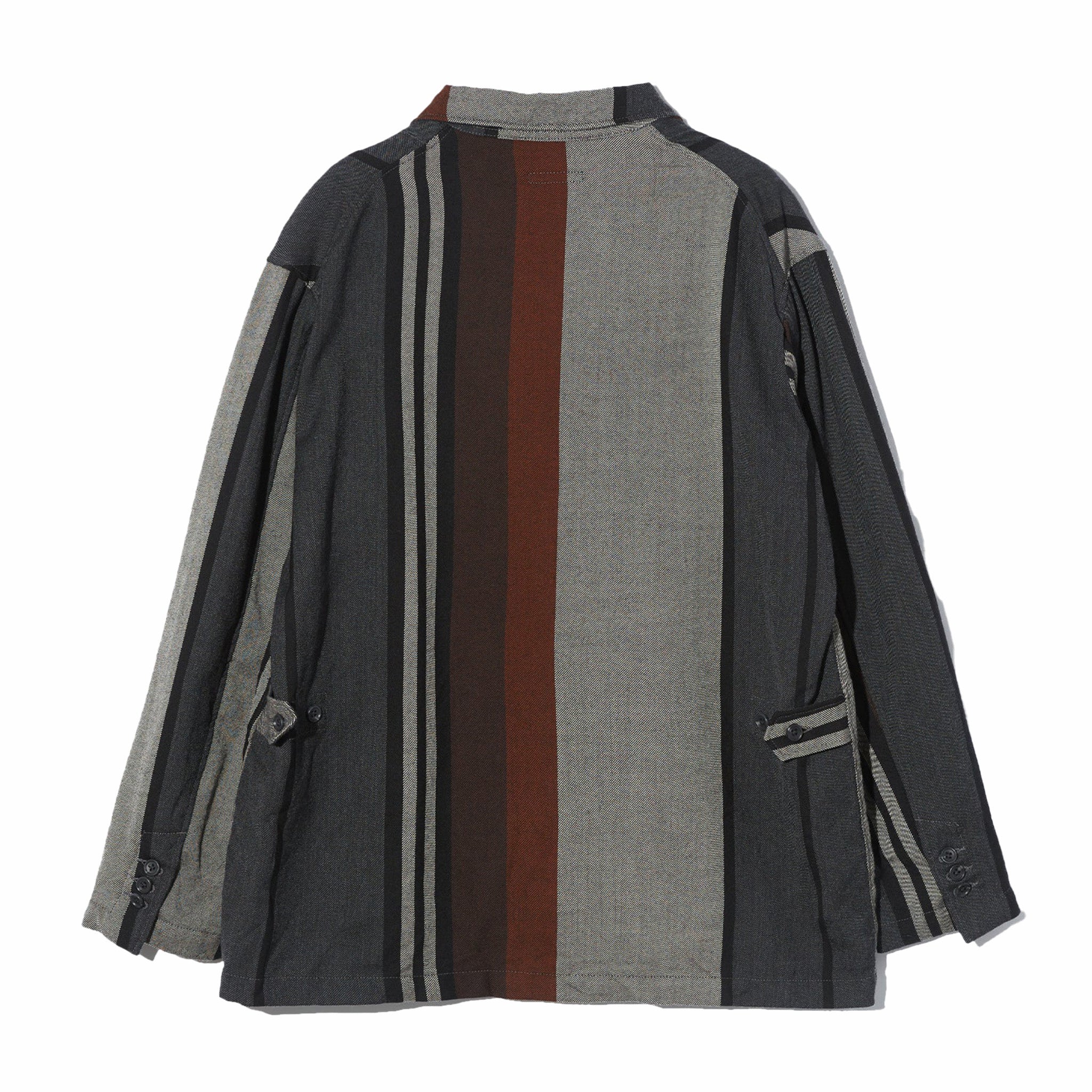 Engineered Garments Loiter Jacket - Multi Color Wide Stripe Worsted Wool (Grey)