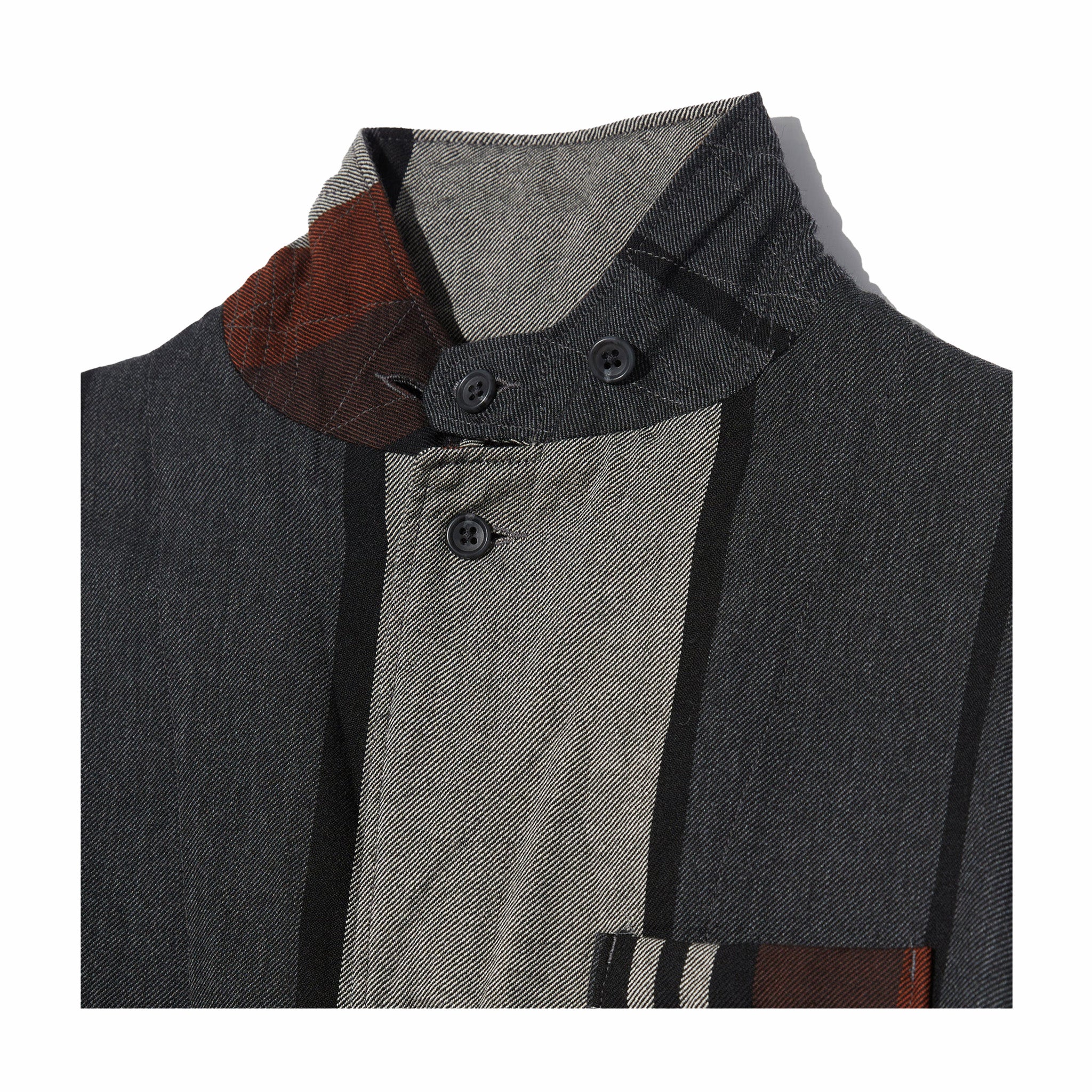 Engineered Garments Loiter Jacket - Multi Color Wide Stripe Worsted Wool (Grey)