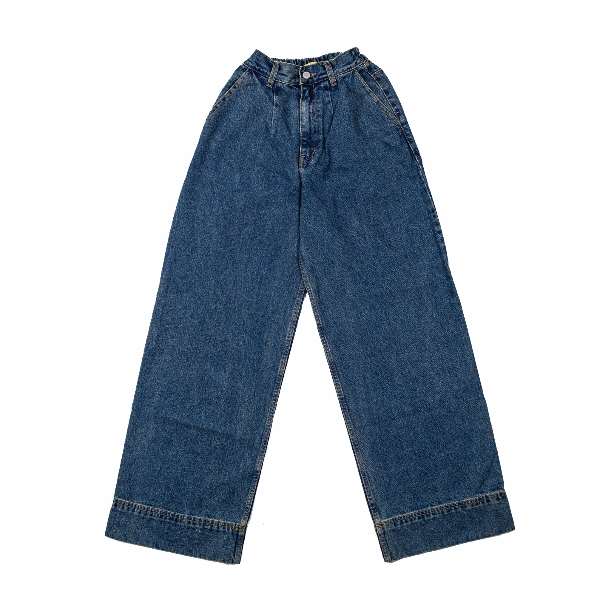 Estudio Niksen Big Hem Denim Jeans (Blue Wash)