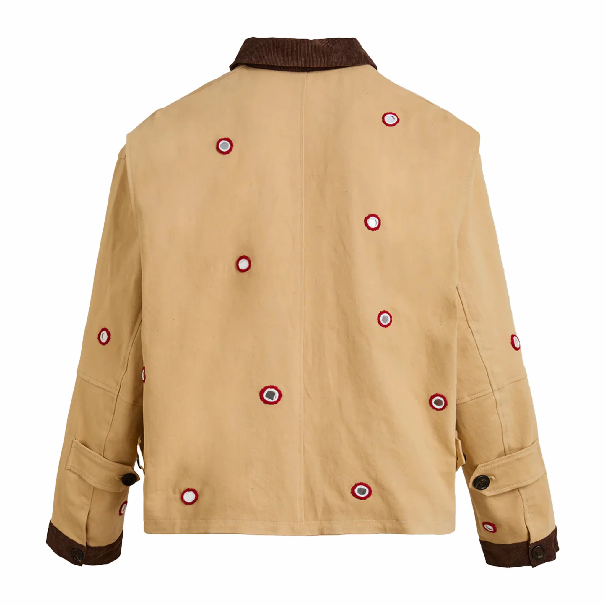 Found Hand Embroidered Paisley Motif Work Jacket (Vintage Sand)