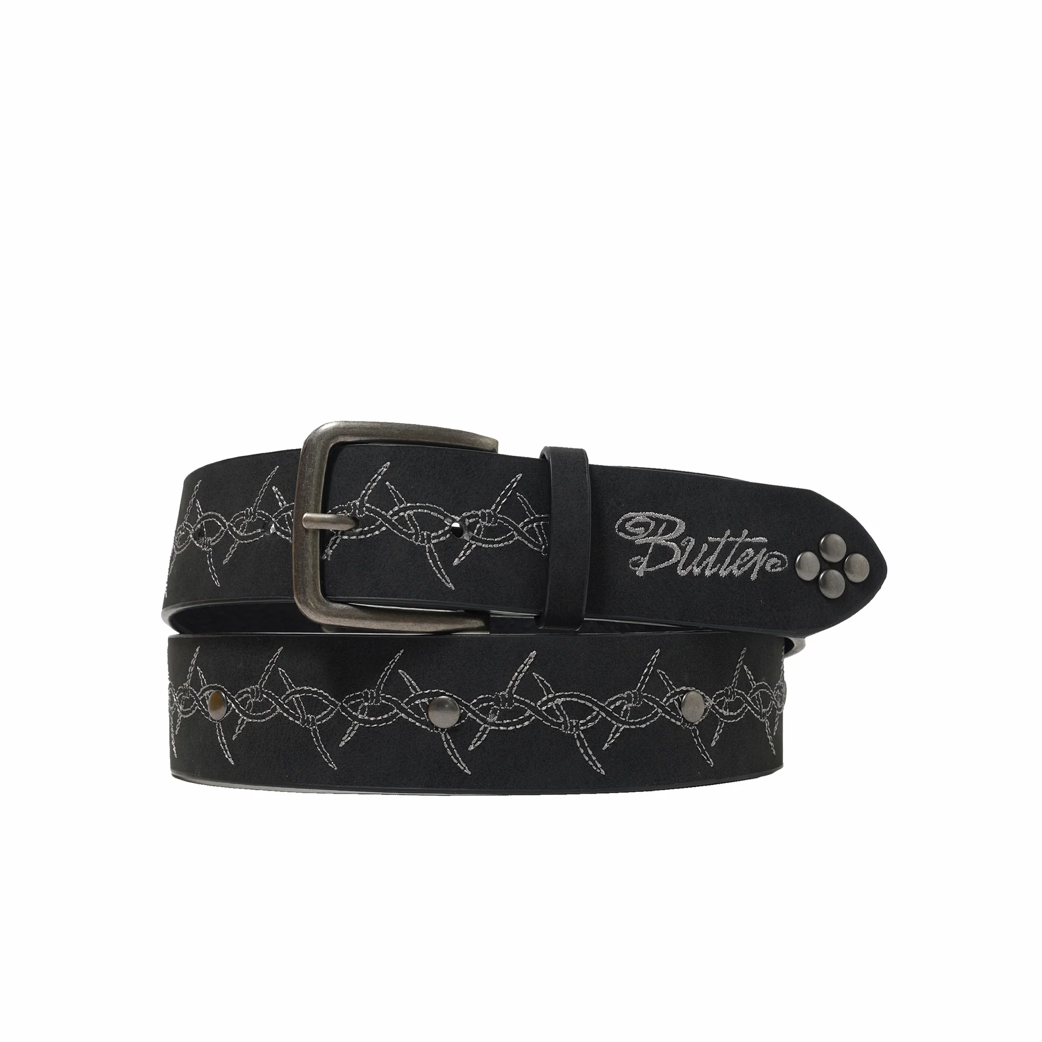 Butter Goods Barbed Wire Studded Belt (Black)