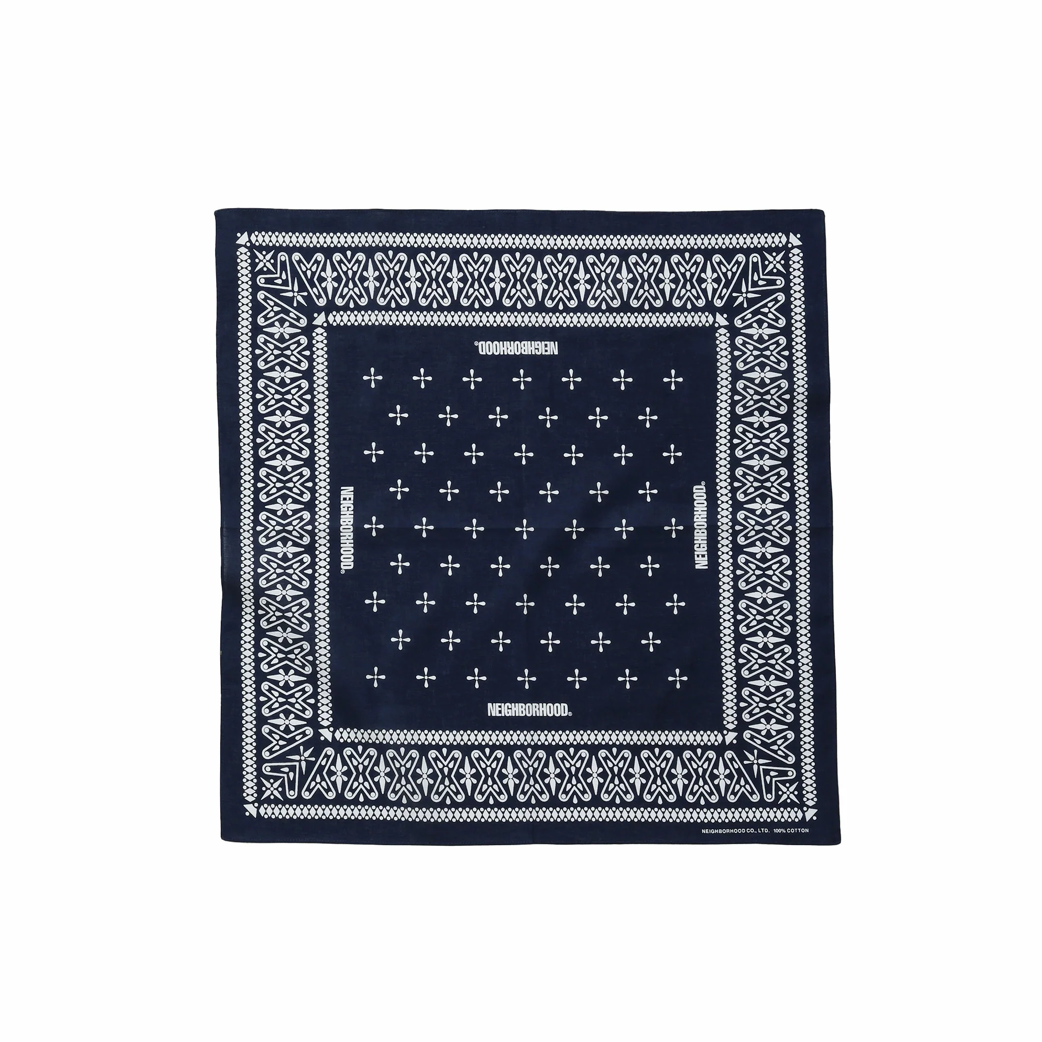 Neighborhood Cross Pattern Bandana (Navy)