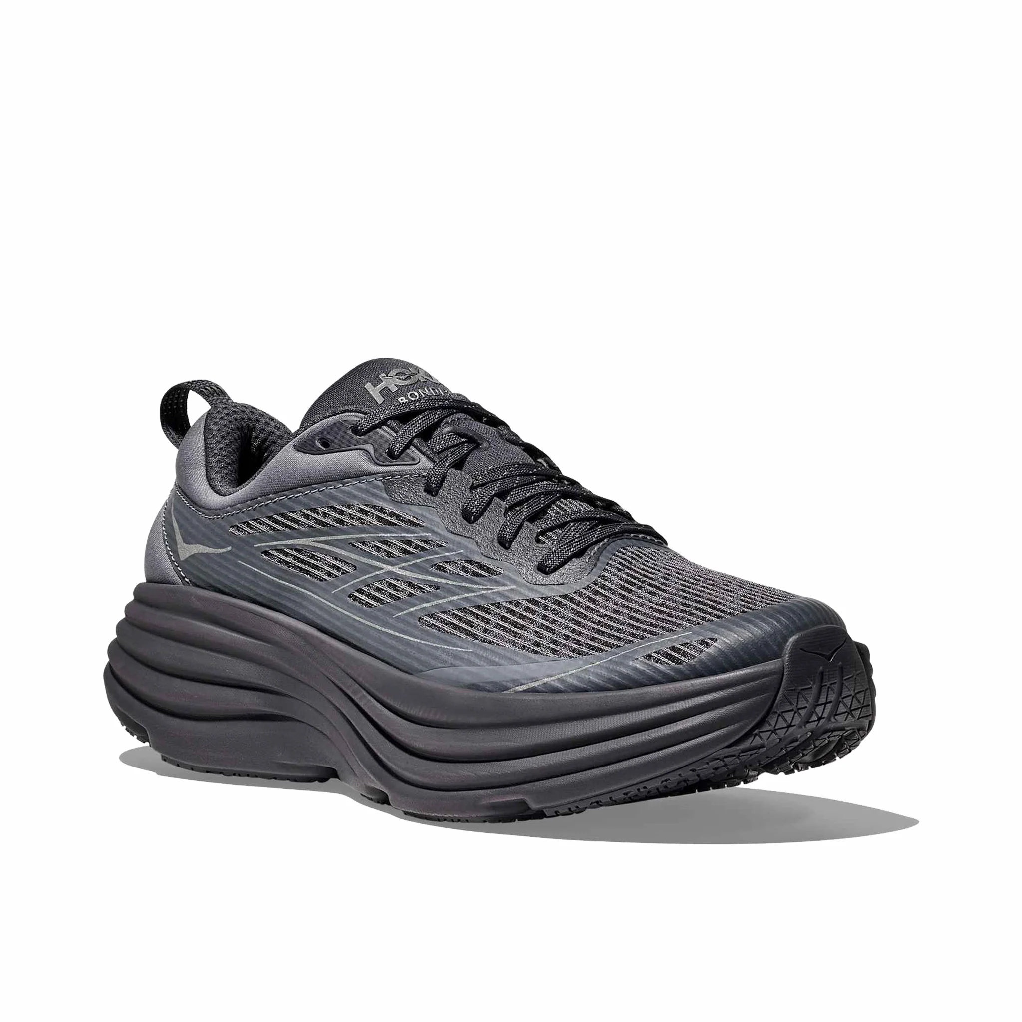 Hoka Unisex Bondi 8 TS Caged (Charcoal Grey/Grey Skies)