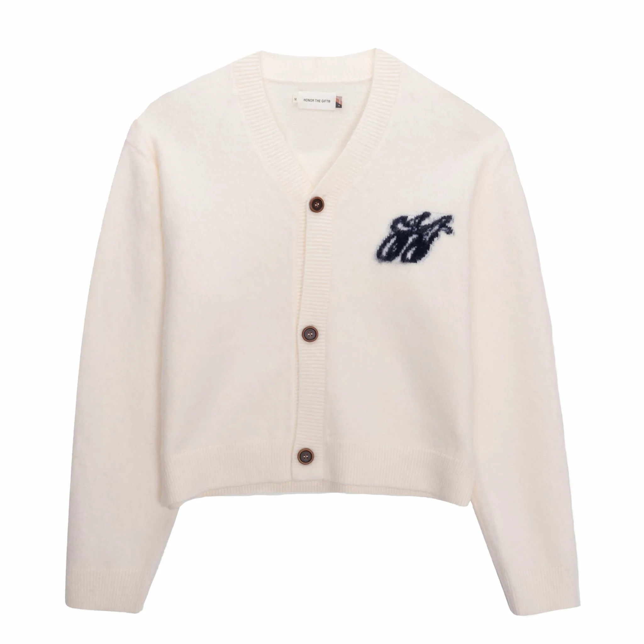 Honor The Gift Brushed Knit Cardigan (Bone)