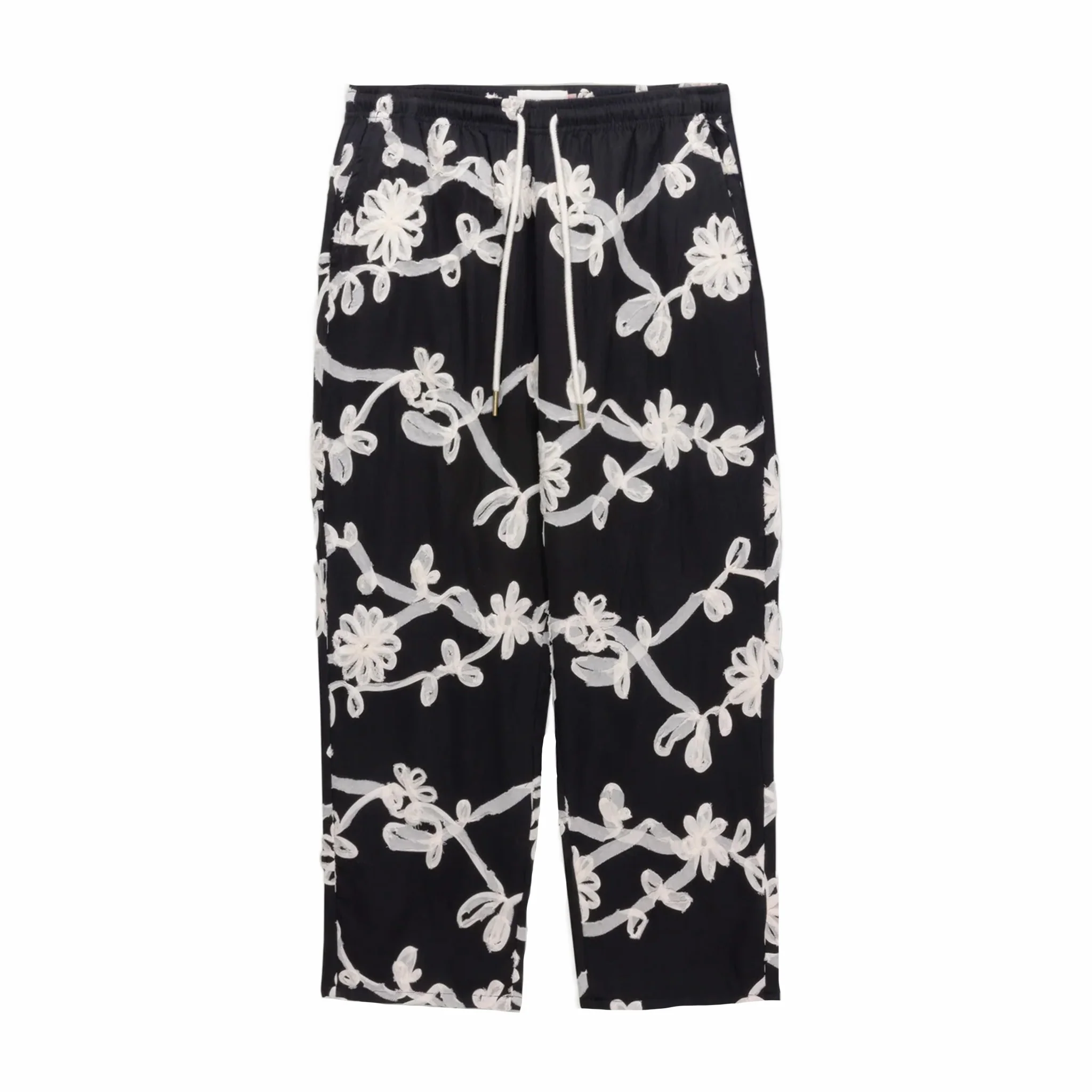 Honor The Gift Floral Ribbon Ankle Pant (Black/White)