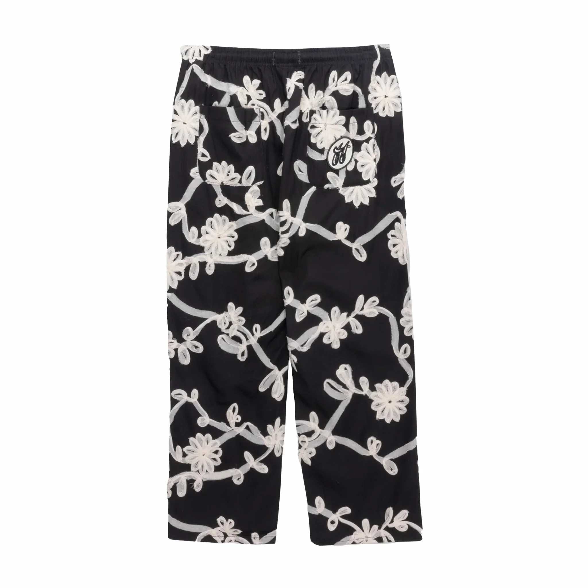 Honor The Gift Floral Ribbon Ankle Pant (Black/White)