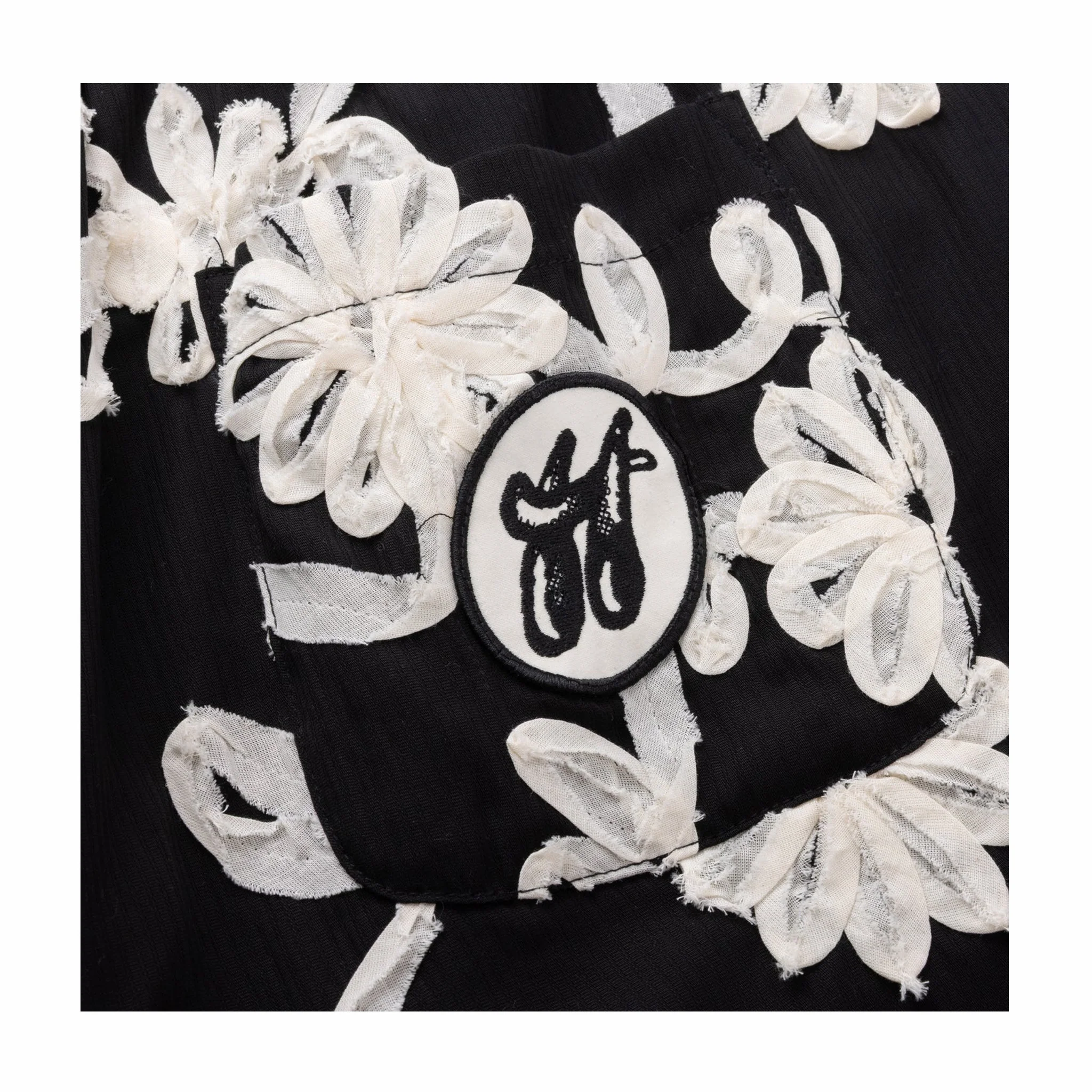 Honor The Gift Floral Ribbon Ankle Pant (Black/White)