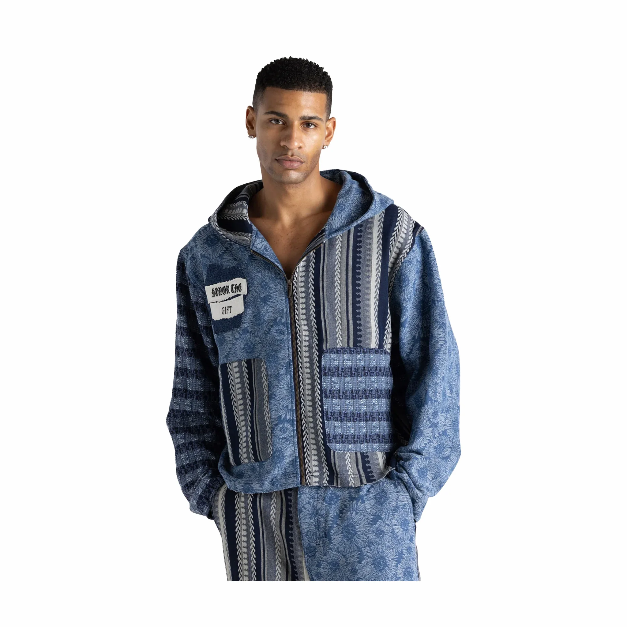 Honor The Gift Indigo Tapestry Hoodie (Indigo)