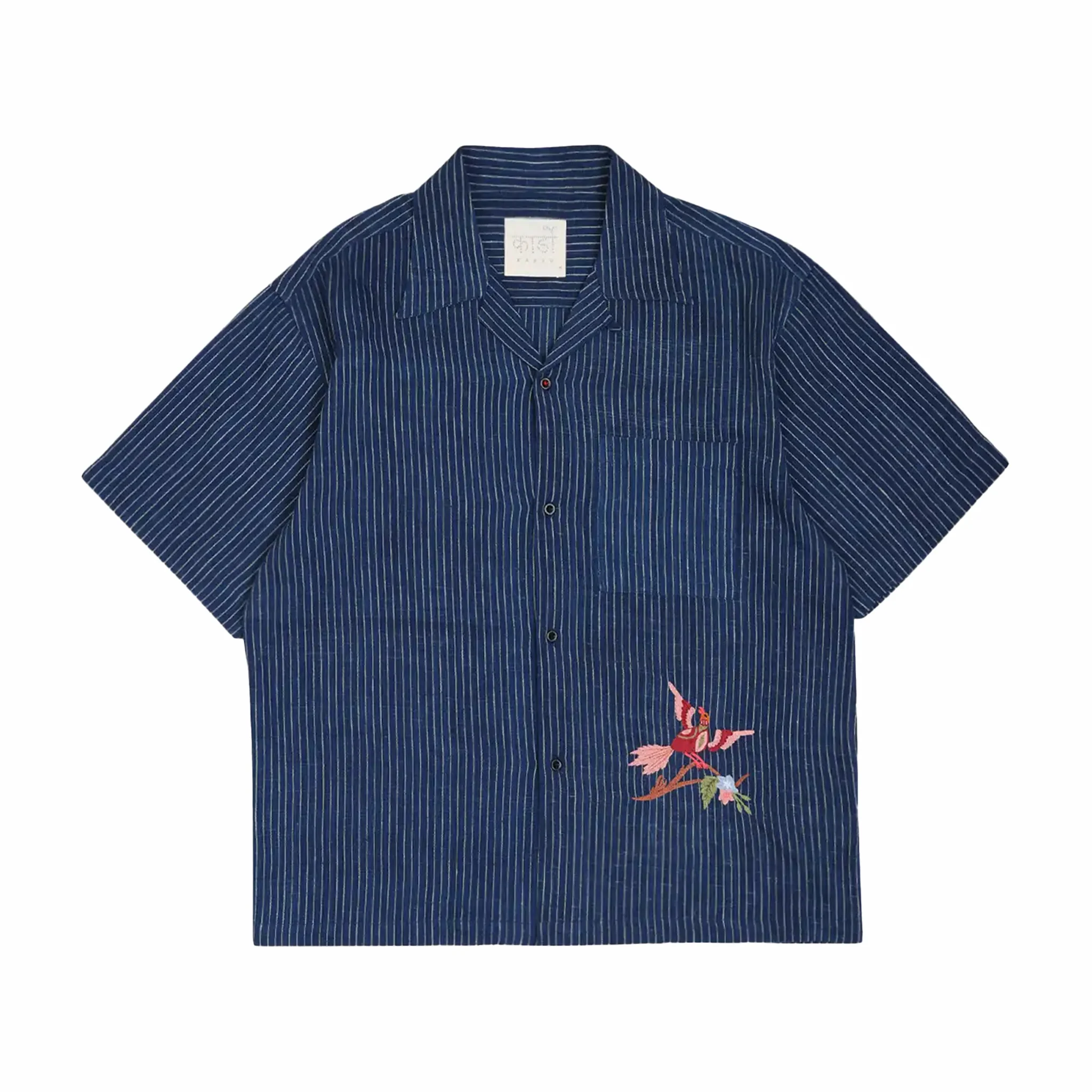 2272-kardo-rohit-embroidered-short-sleeve-shirt-indigo-1.webp Kardo Rohit Embroidered Short Sleeve Shirt (Indigo)