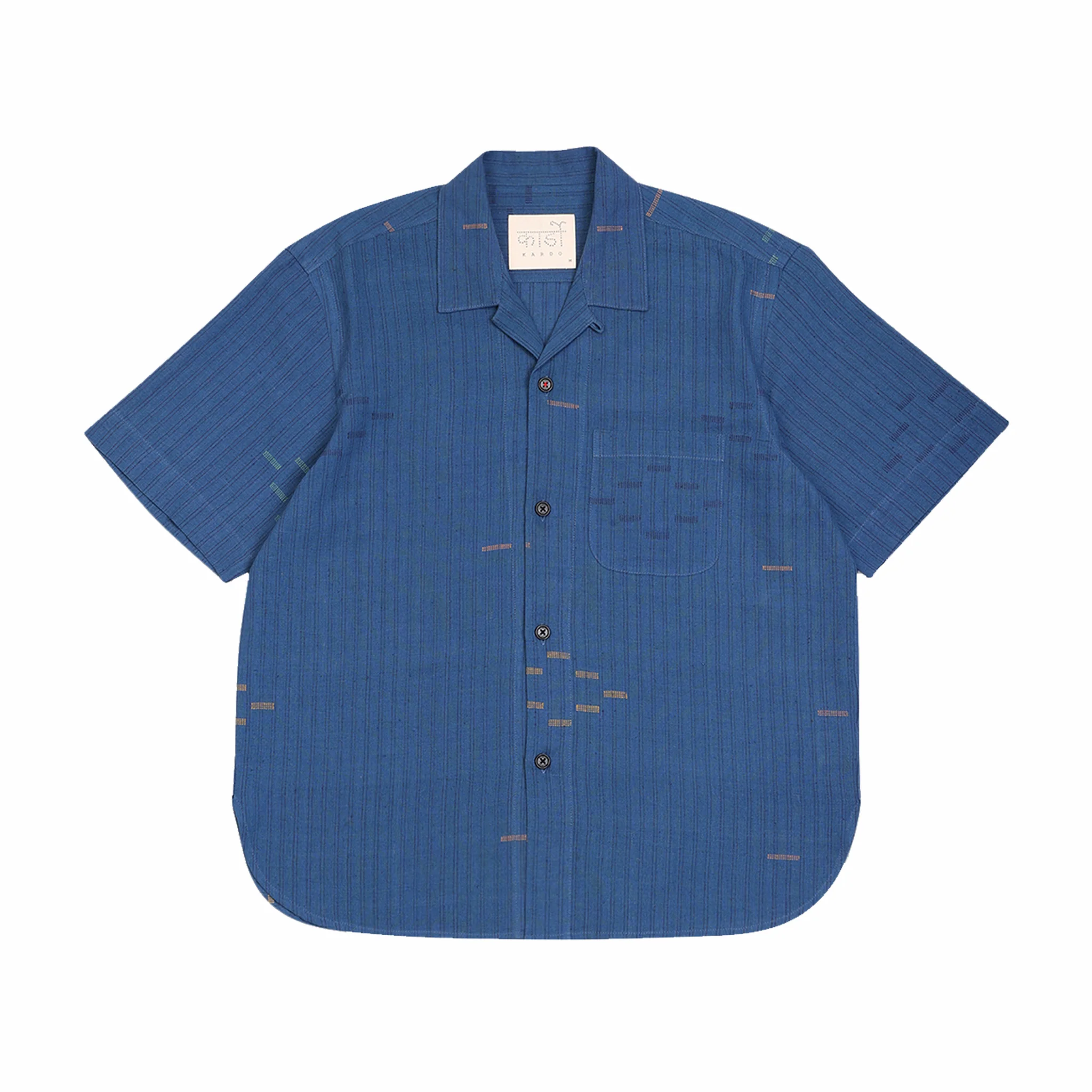 2282-kardo-ronen-extra-weft-short-sleeve-shirt-blue-1.webp Kardo Ronen Extra Weft Short Sleeve Shirt (Blue)