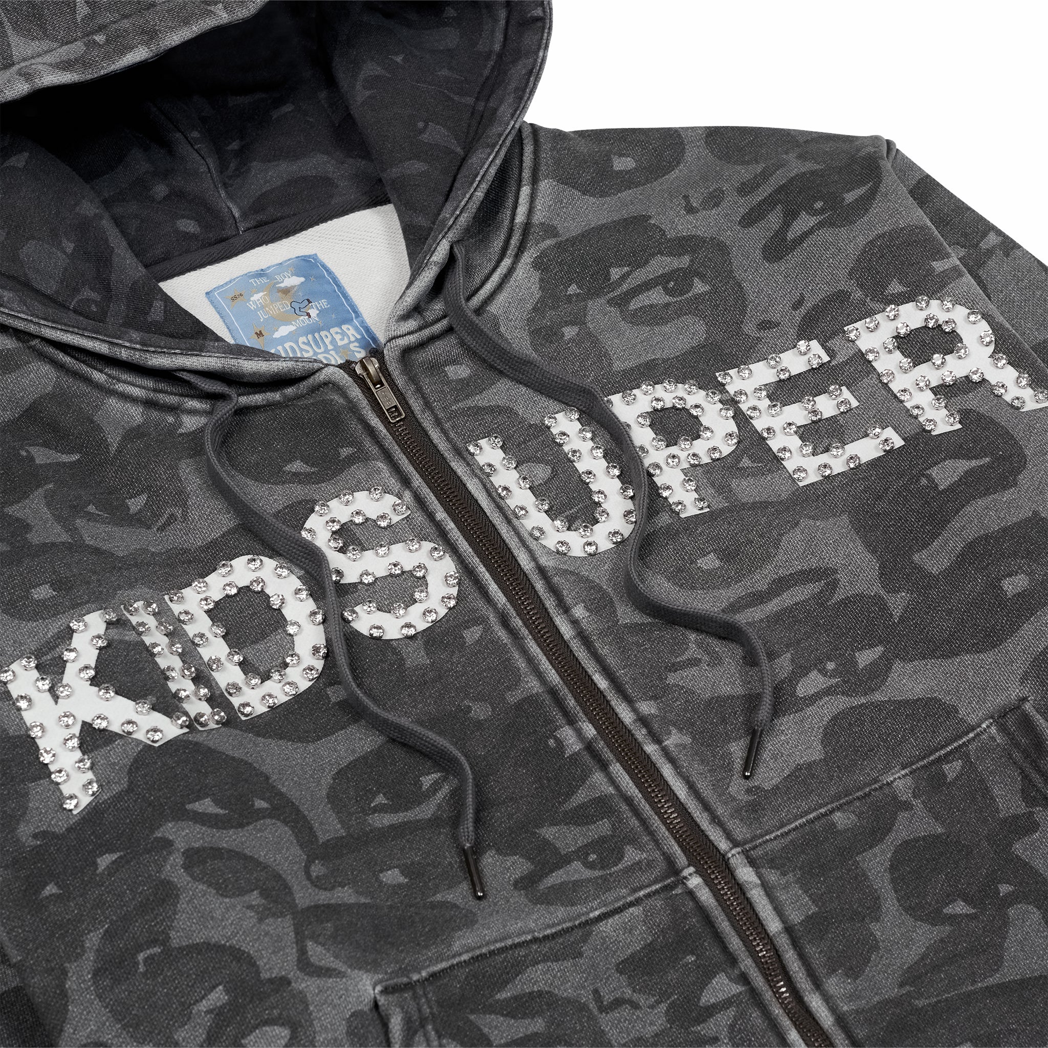 Kidsuper Stars Face Camo Hoodie (Black)