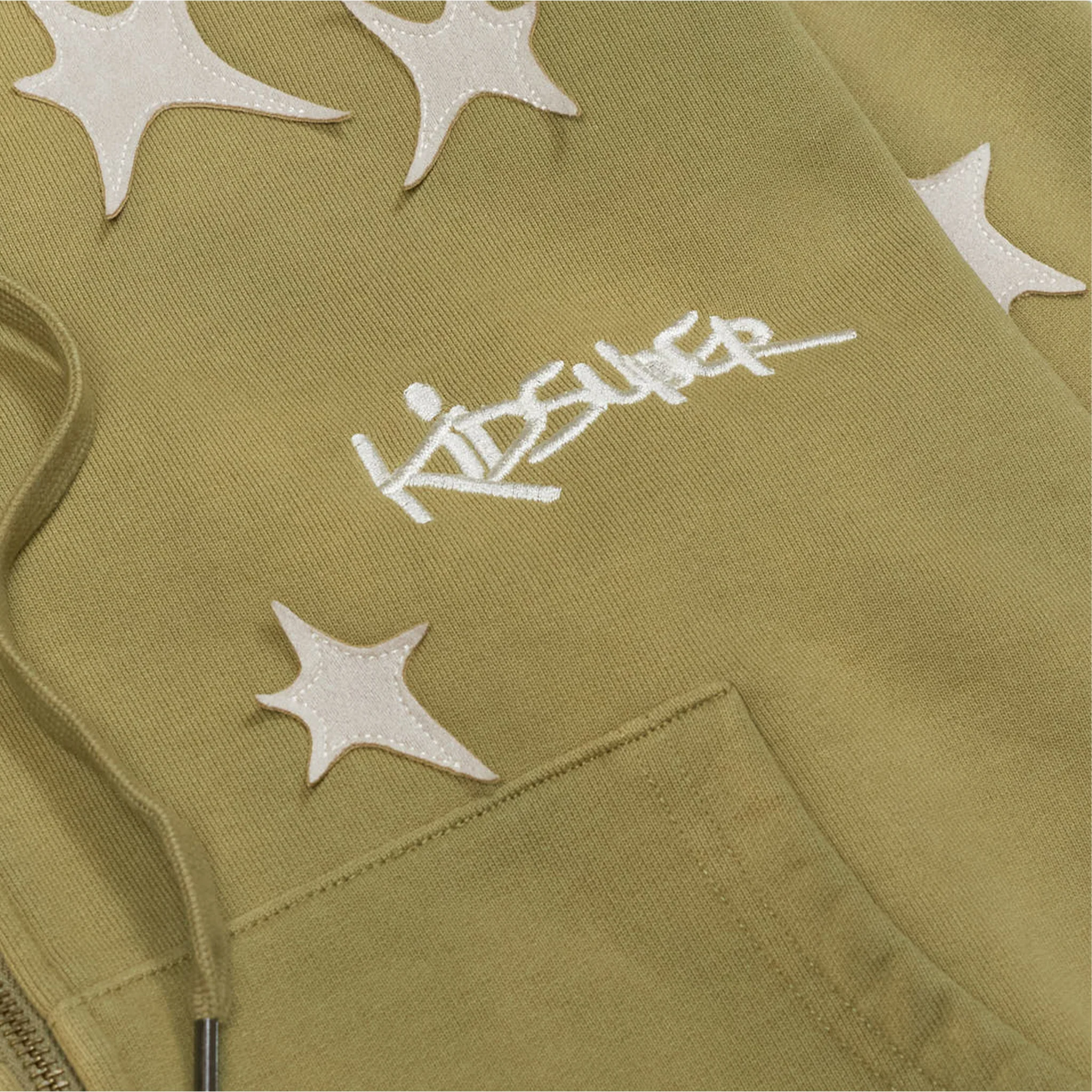 Kidsuper Stars Patchwork Washed Hoodie (Green)