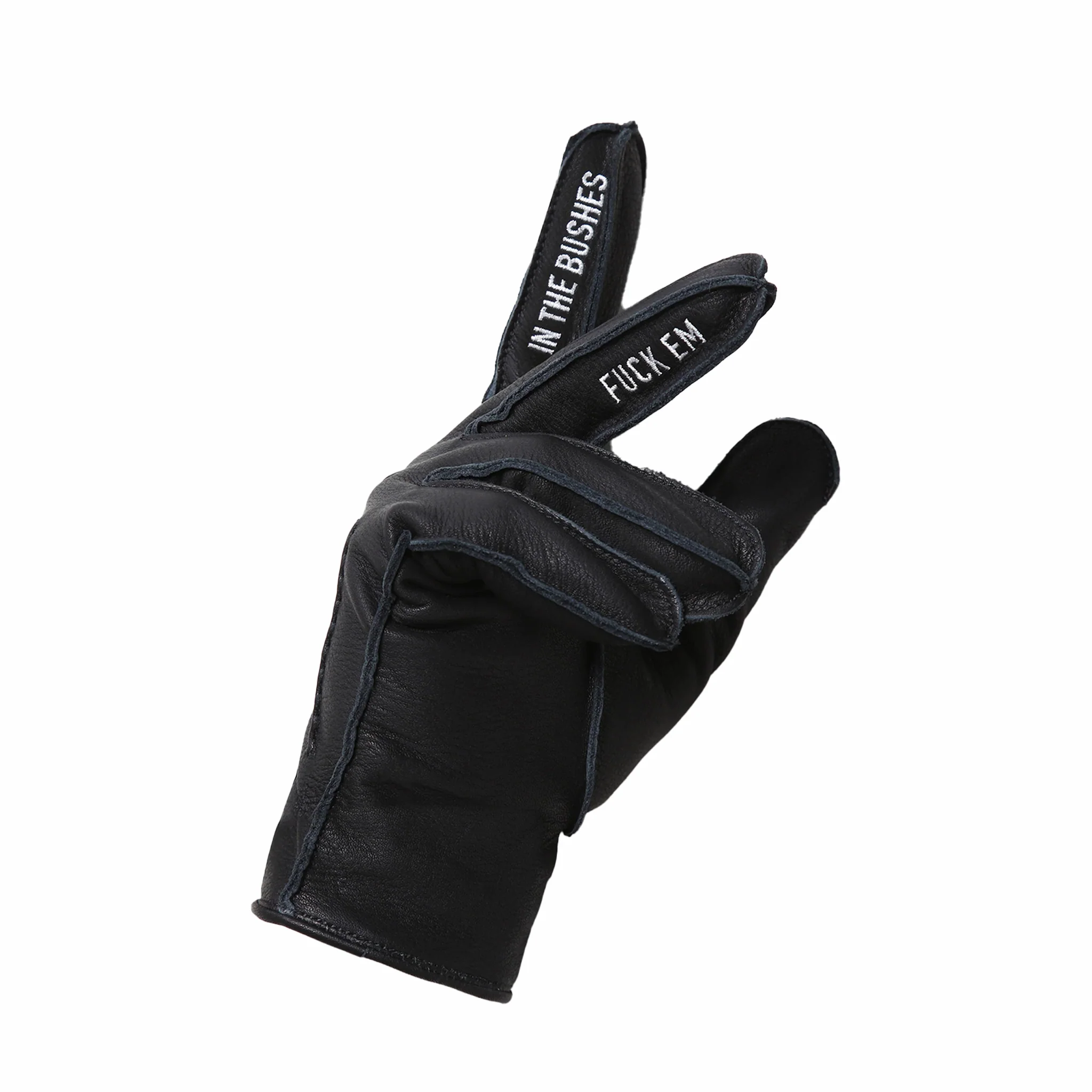 Neighborhood Leather EMB Gloves (Black)