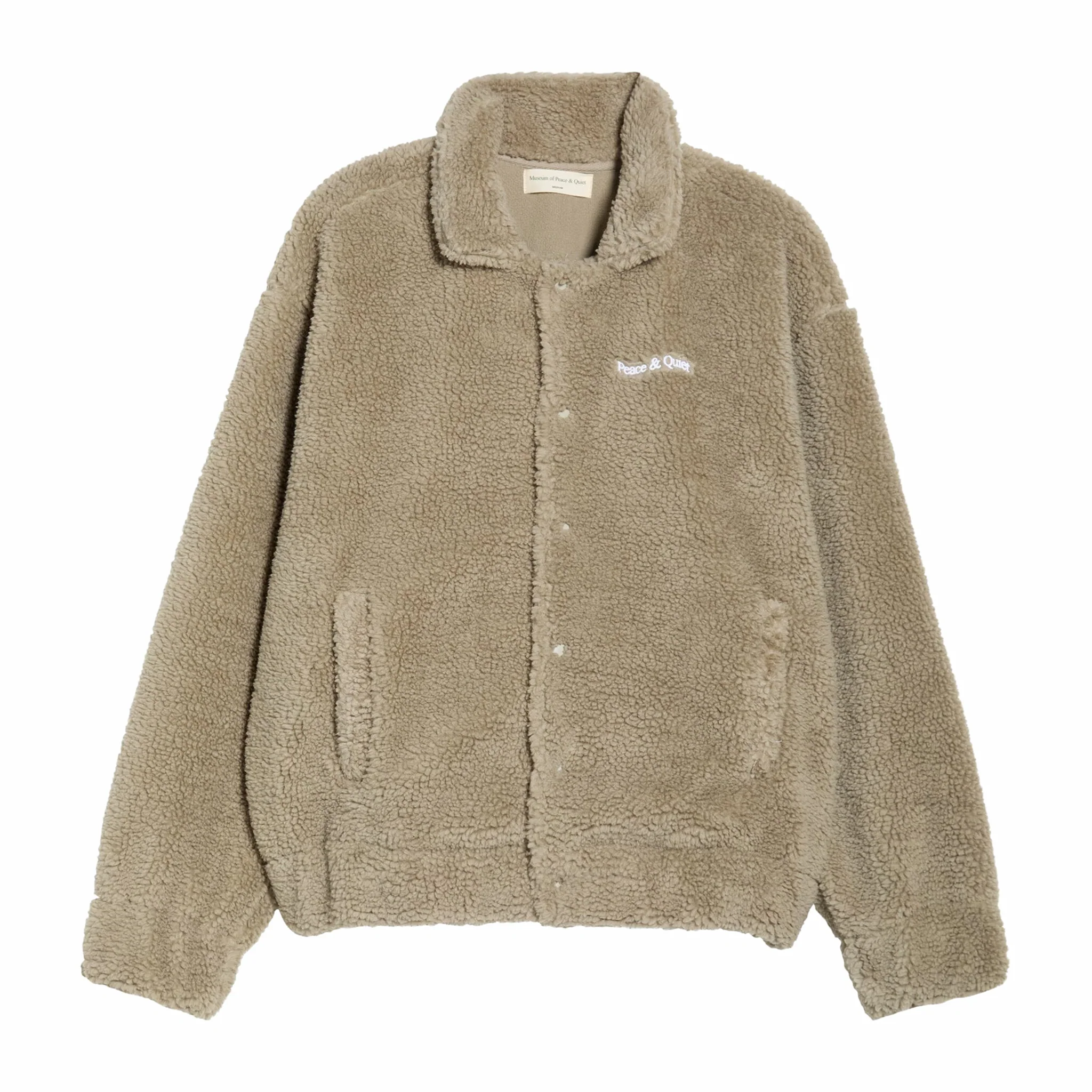 Museum of Peace & Quiet Wordmark Sherpa Work Jacket (Taupe)