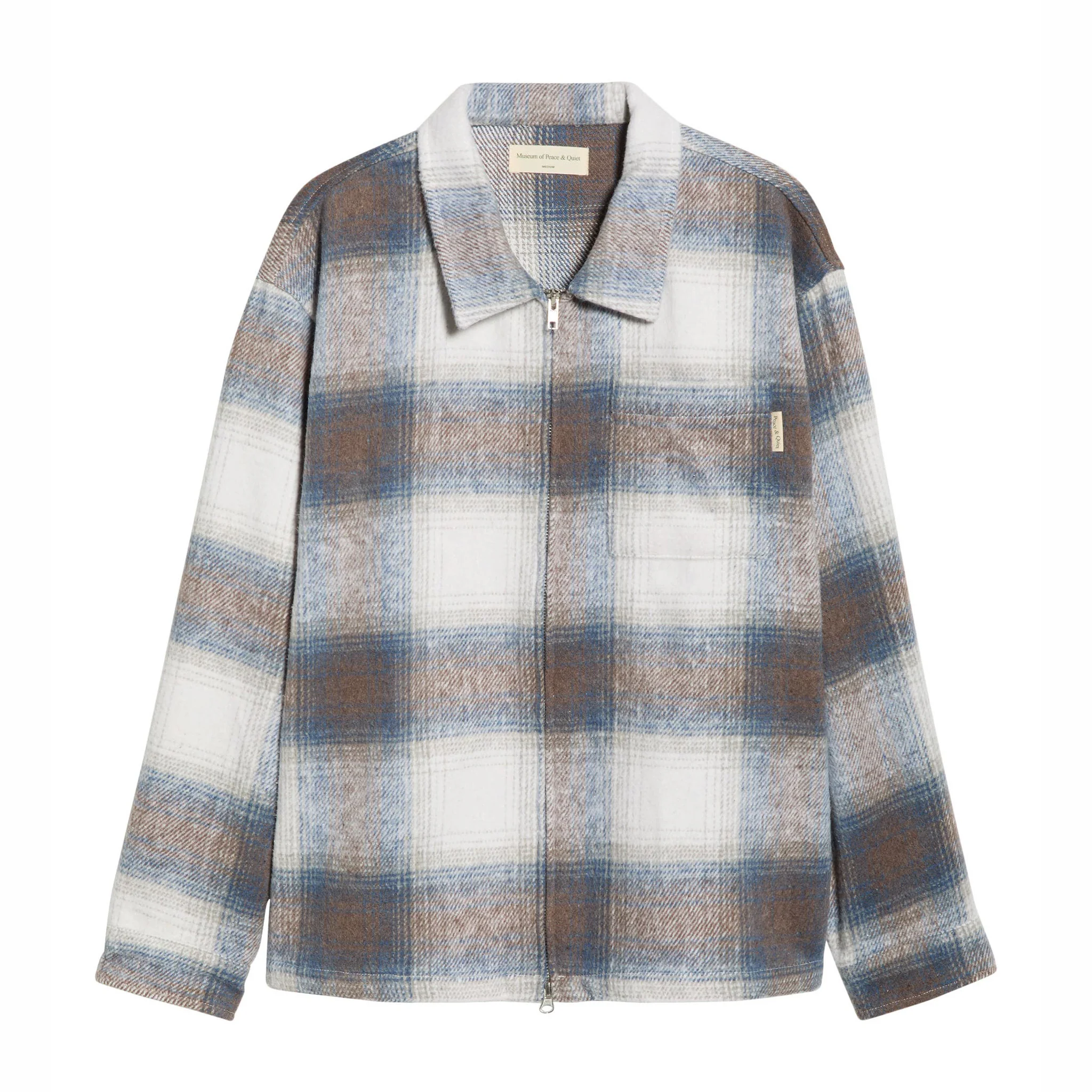 Museum Of Peace & Quiet Wordmark Zip Shirt (Slate)