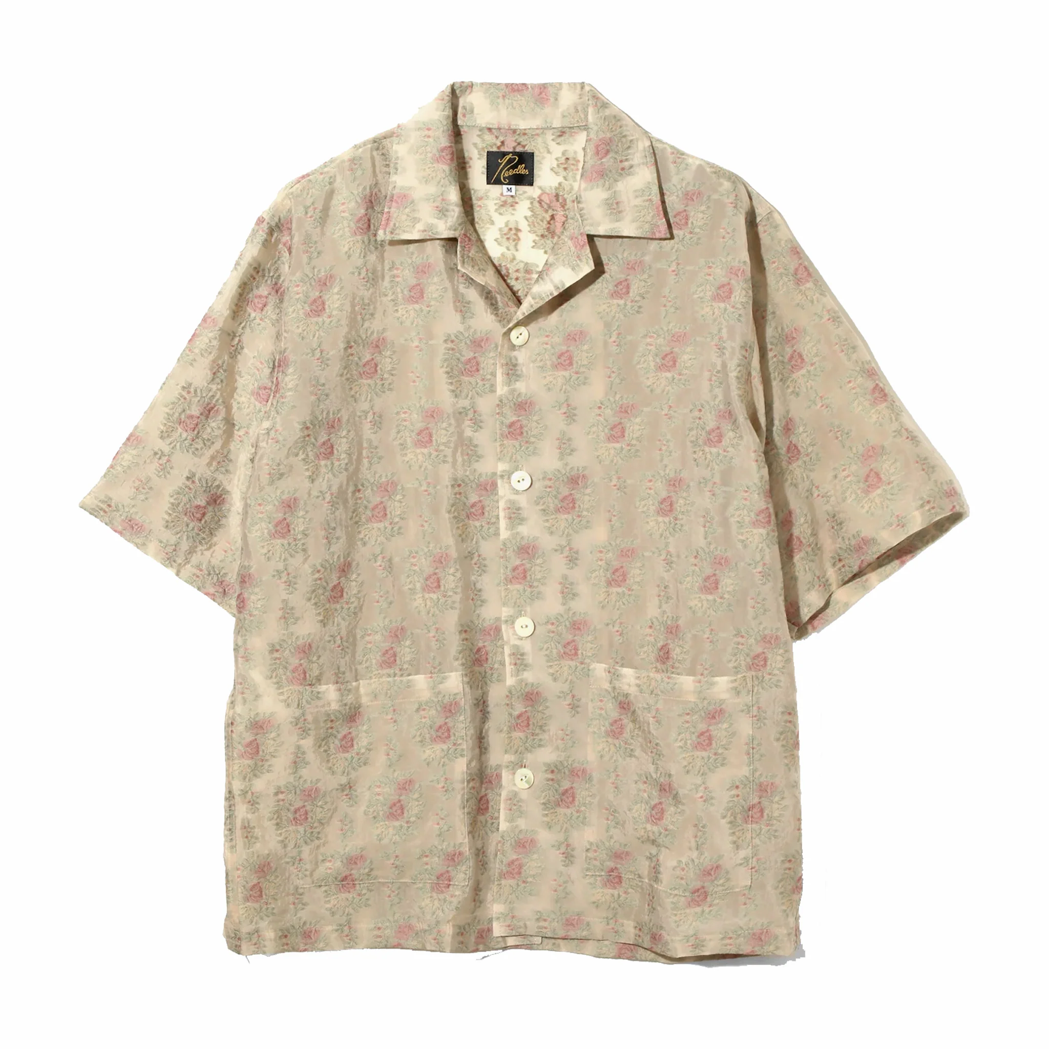 Needles Cabana Shirt - Floral Cut Jacquard (Beige)