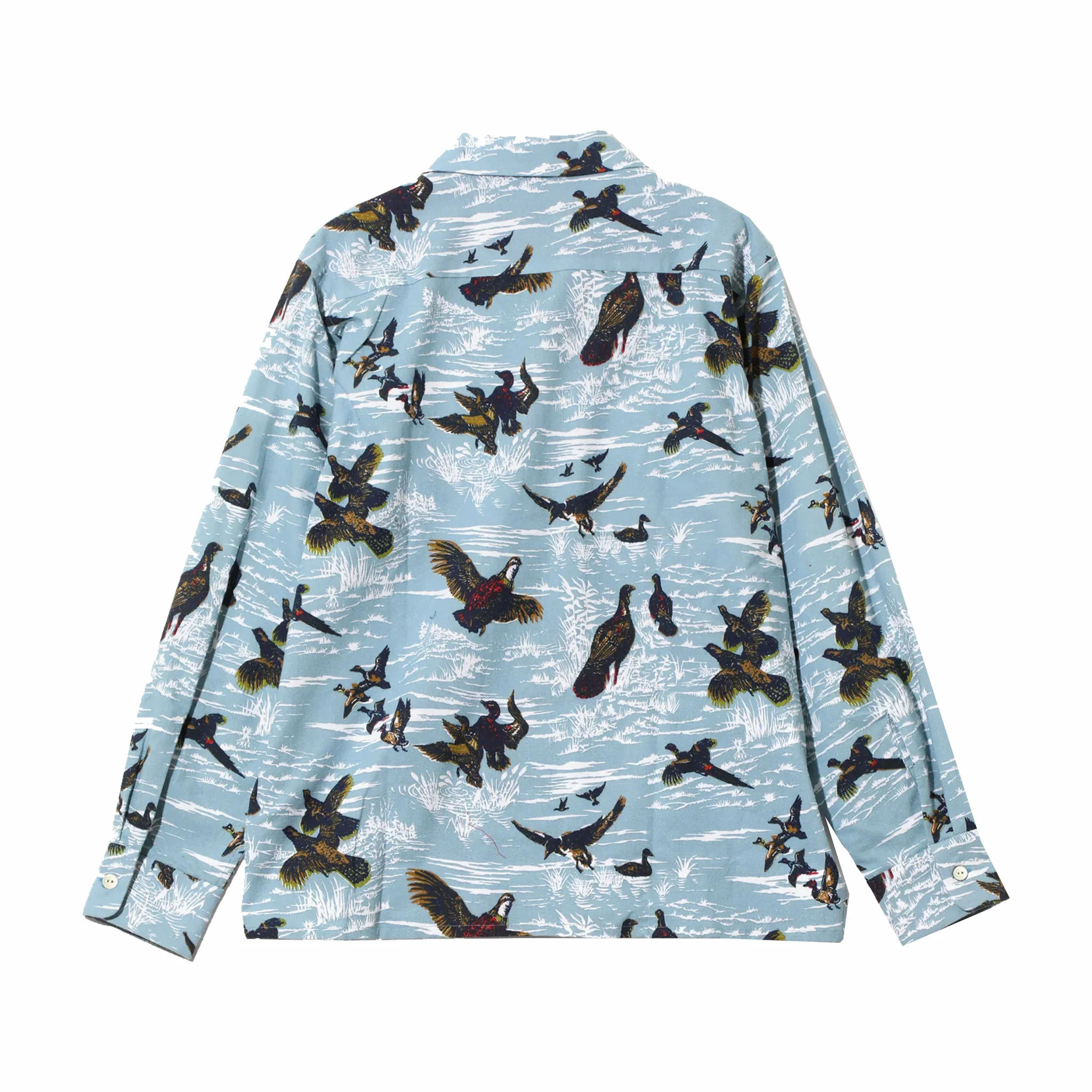 Needles Classic Shirt - Printed Flannel / Bird (Blue)