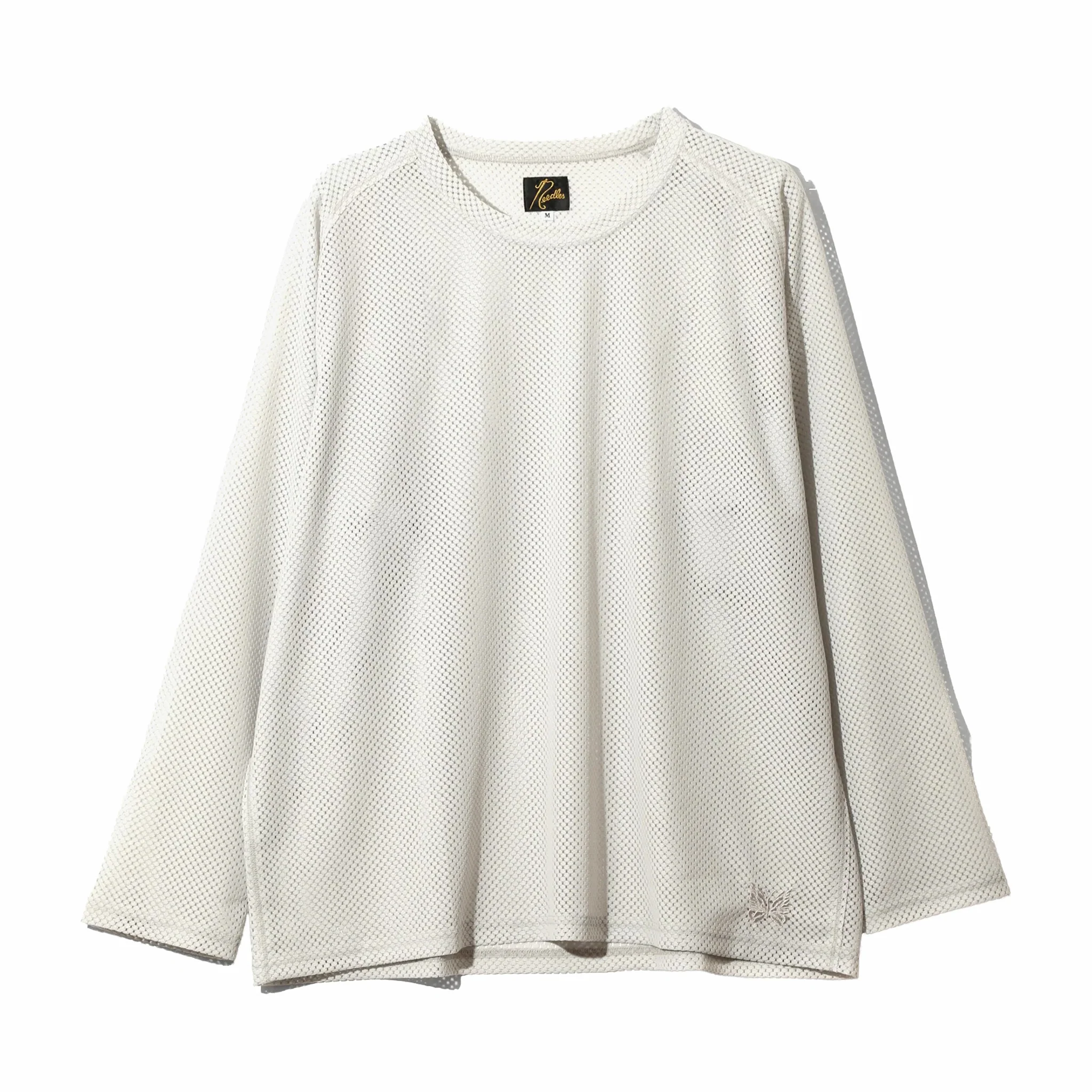 Needles L/S U-Neck Tee - Geometric Raschel Lace (Grey)