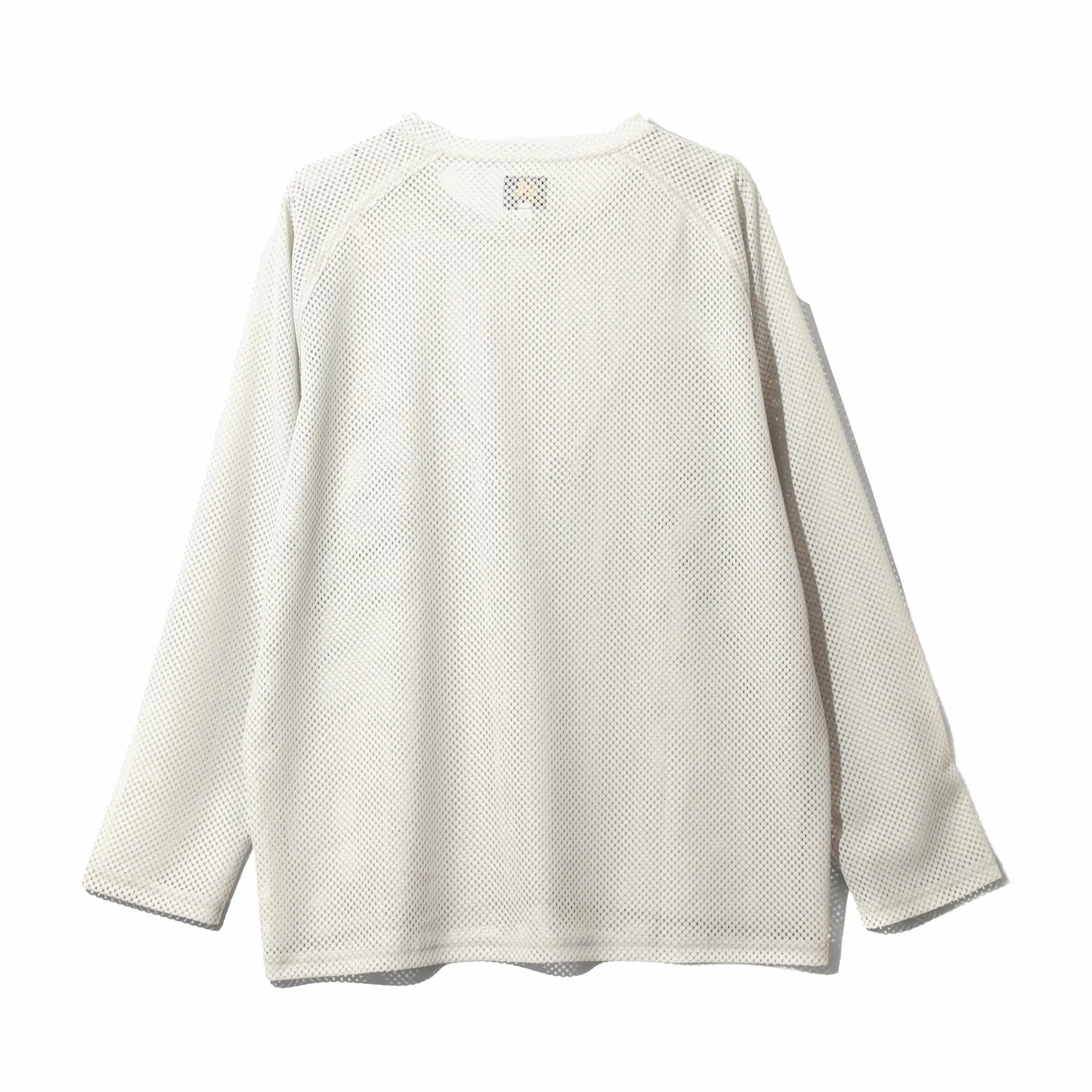 Needles L/S U-Neck Tee - Geometric Raschel Lace (Grey)
