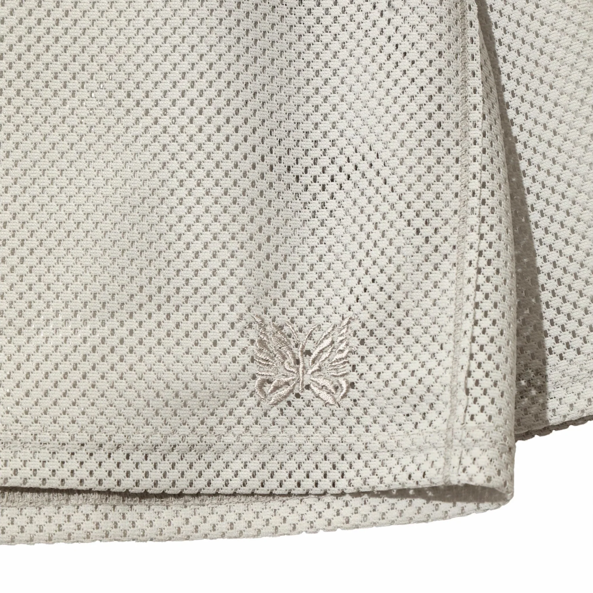 Needles L/S U-Neck Tee - Geometric Raschel Lace (Grey)