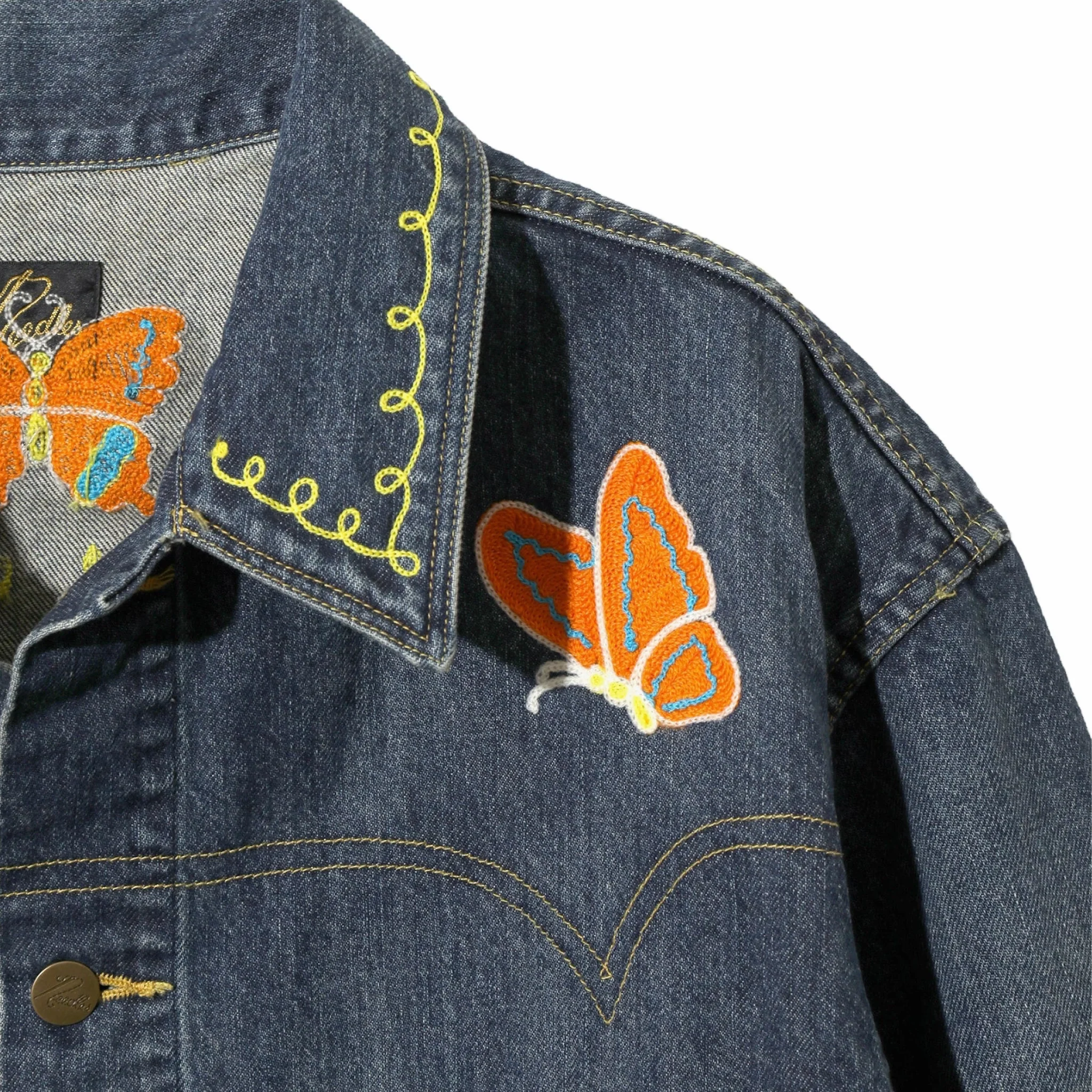 Needles Papillon Emb. Jean Jacket - 12oz Denim (Indigo)