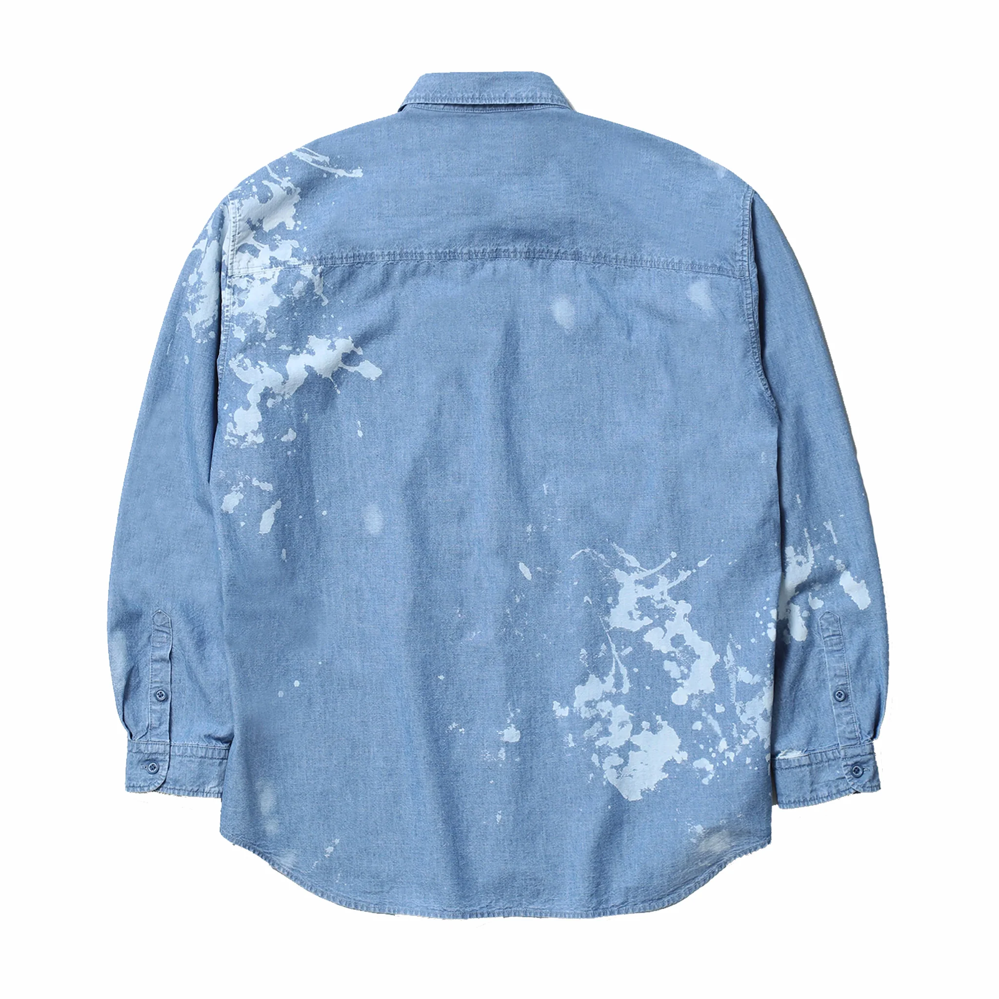 Neighborhood Garment Bleach Chambray Shirt LS (Indigo)