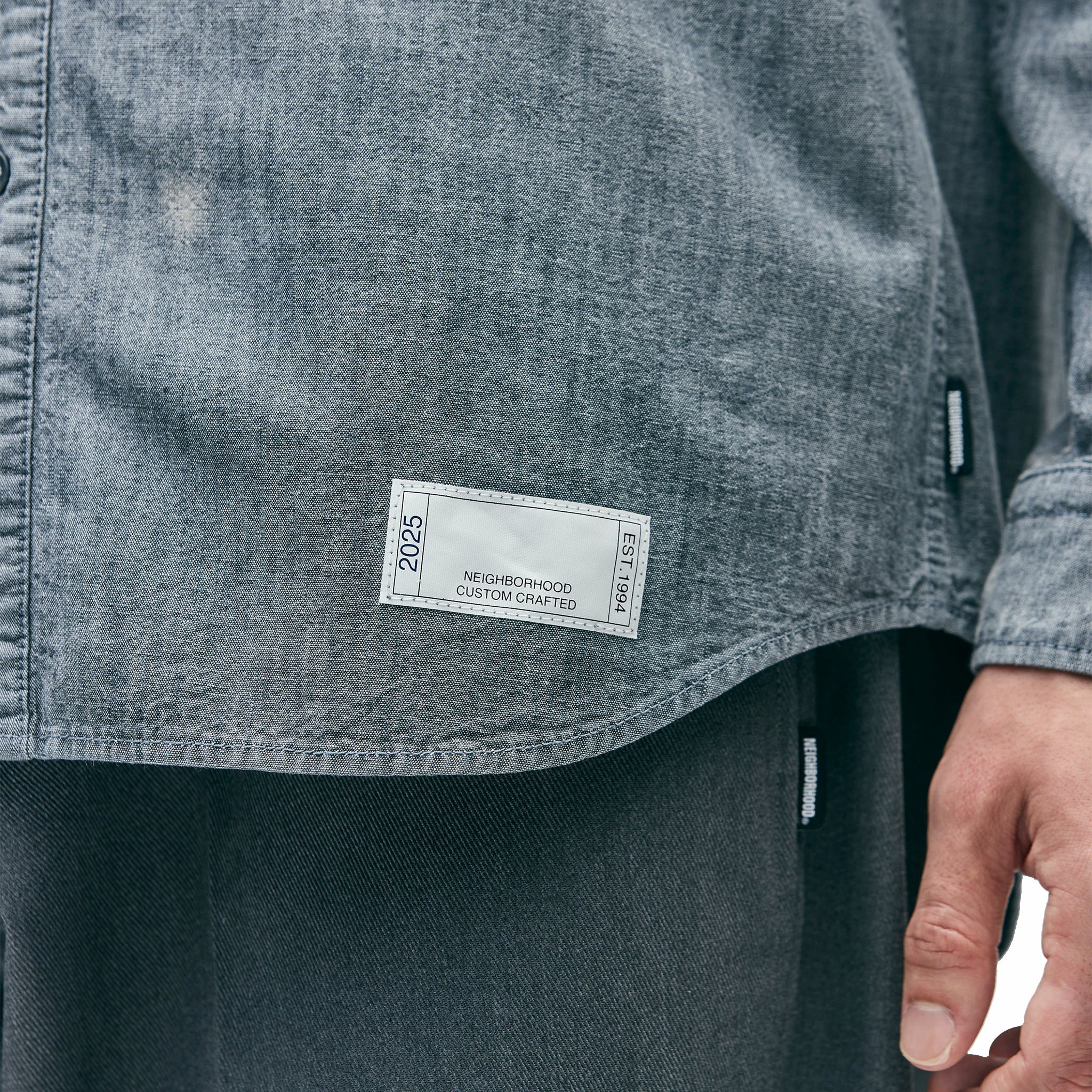 Neighborhood Garment Bleach Chambray Shirt LS (Indigo)