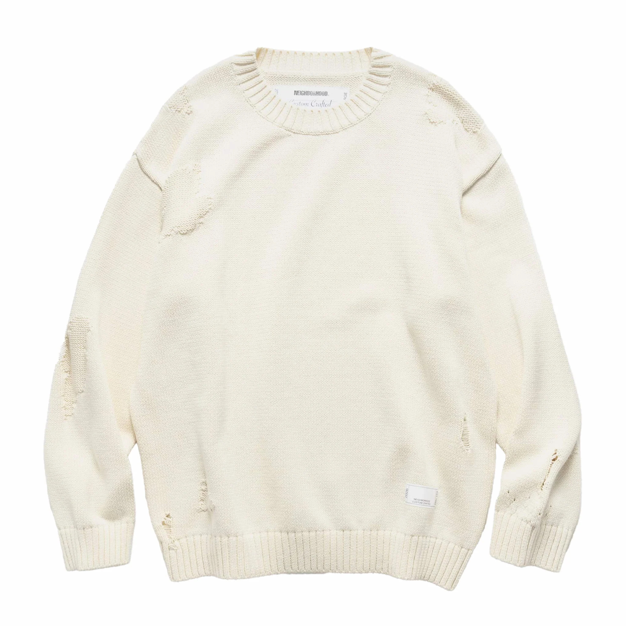 Neighborhood Savage Crewneck Sweater (White)