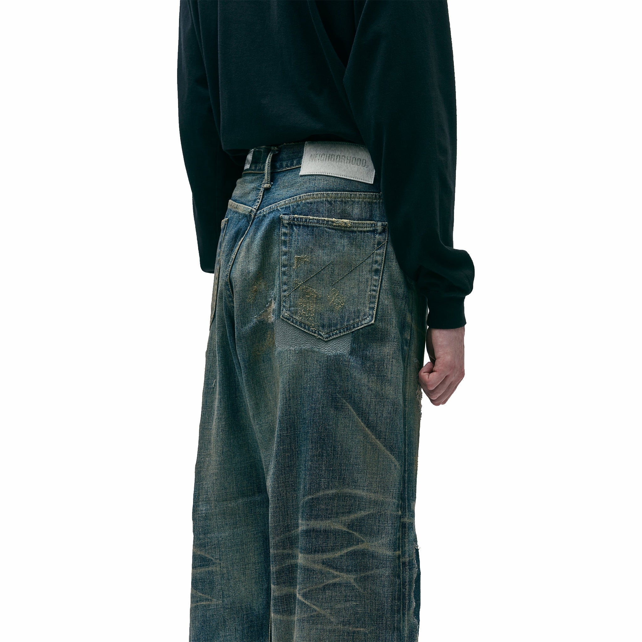 Neighborhood Savage Denim DP Wide Pants (Indigo)