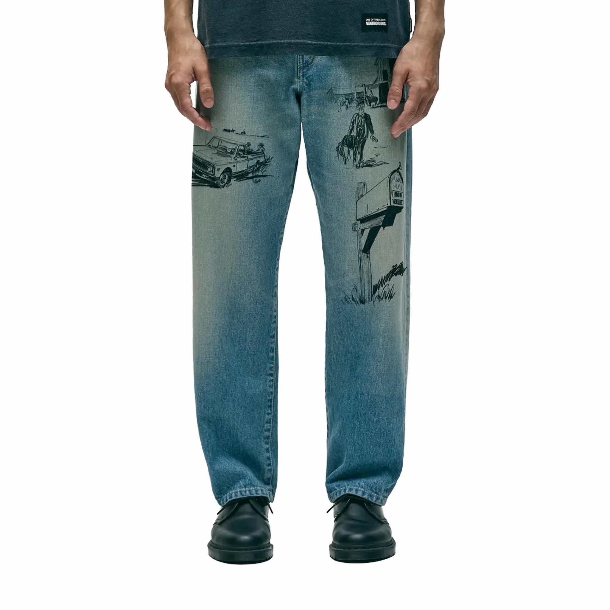 Neighborhood x OOTD . Washed DP Basic Denim Pants (Indigo)